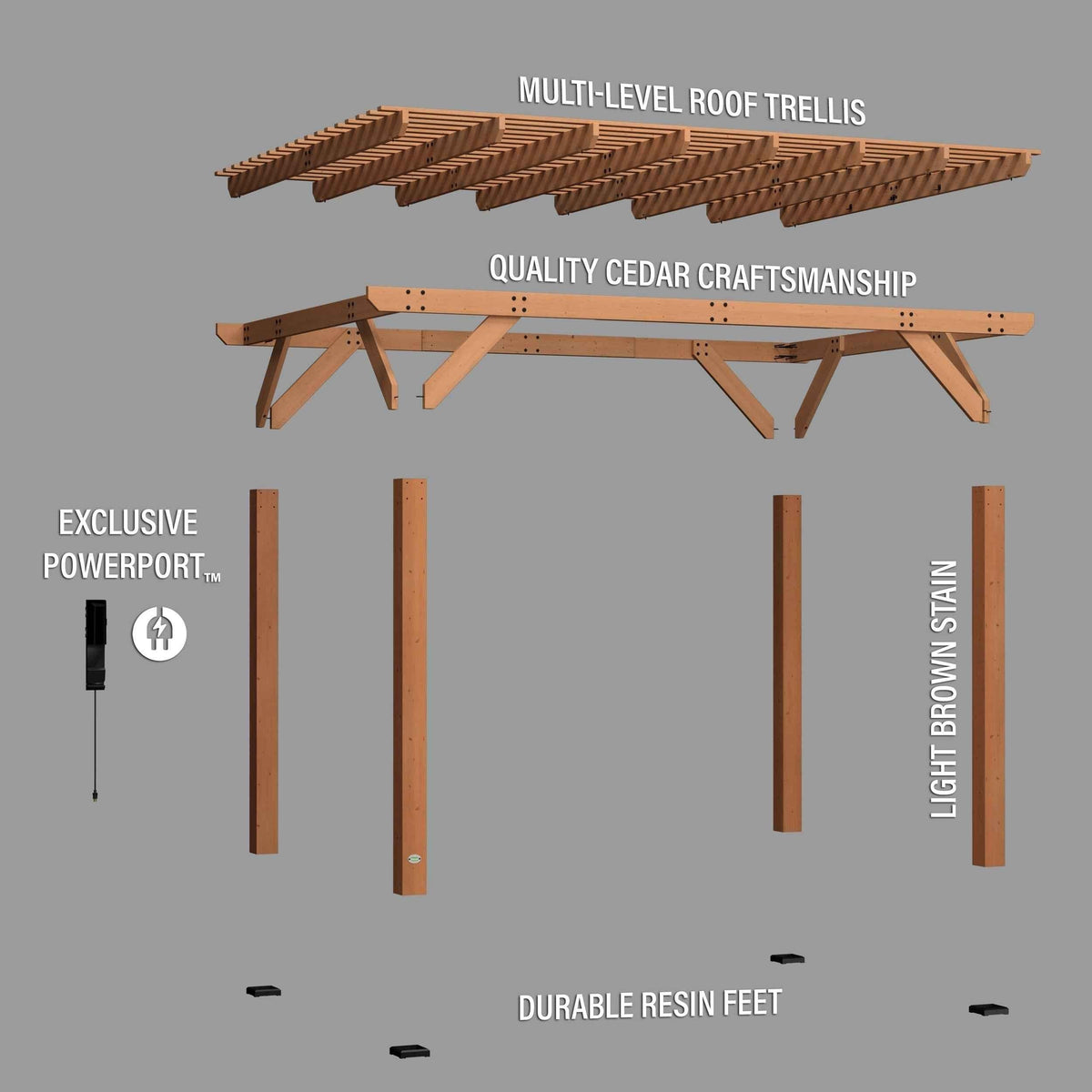 Backyard Discovery 14x10 Delray Pergola.