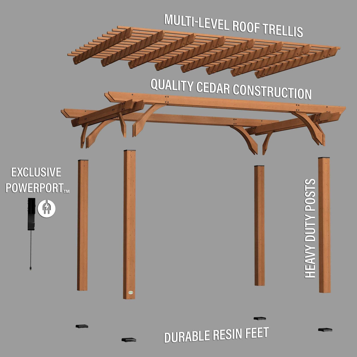 Backyard Discovery 14x10 Beaumont Pergola.