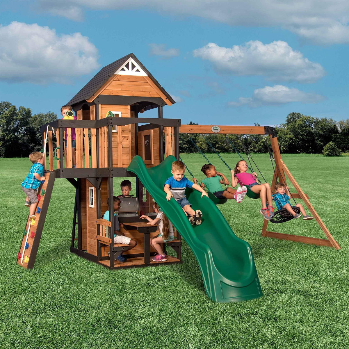 Backyard Discovery Canyon Creek Swing Set.