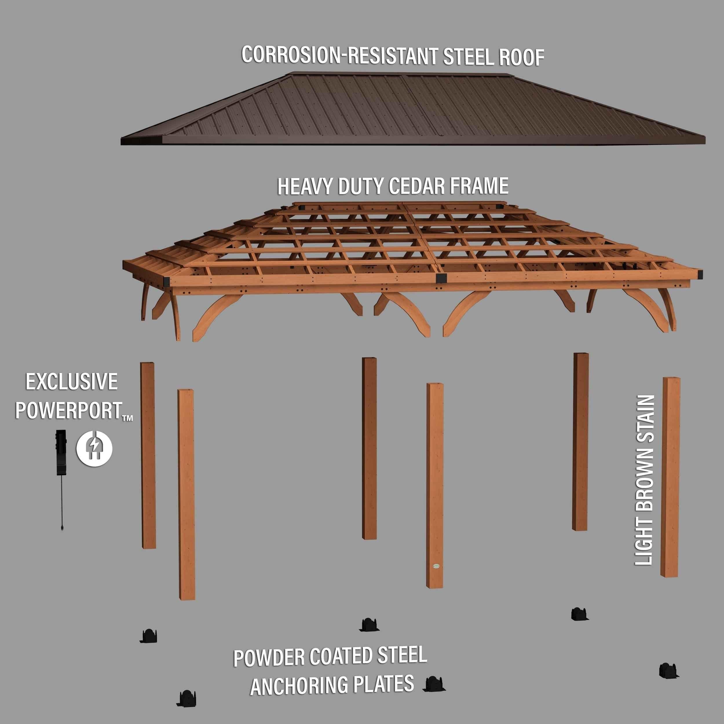 Backyard Discovery 20x12 Barrington Gazebo/Carport.