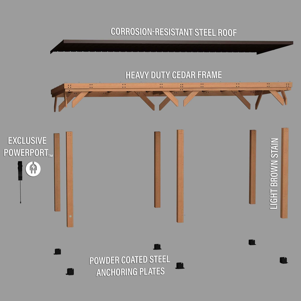 Backyard Discovery 20x9.5 Arcadia Gazebo.
