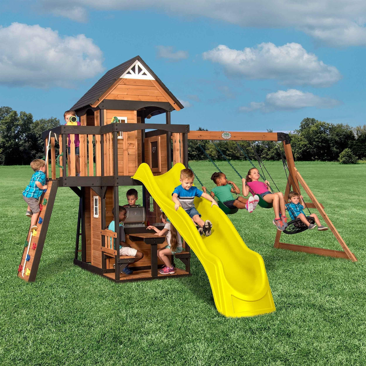 Backyard Discovery Canyon Creek Swing Set.