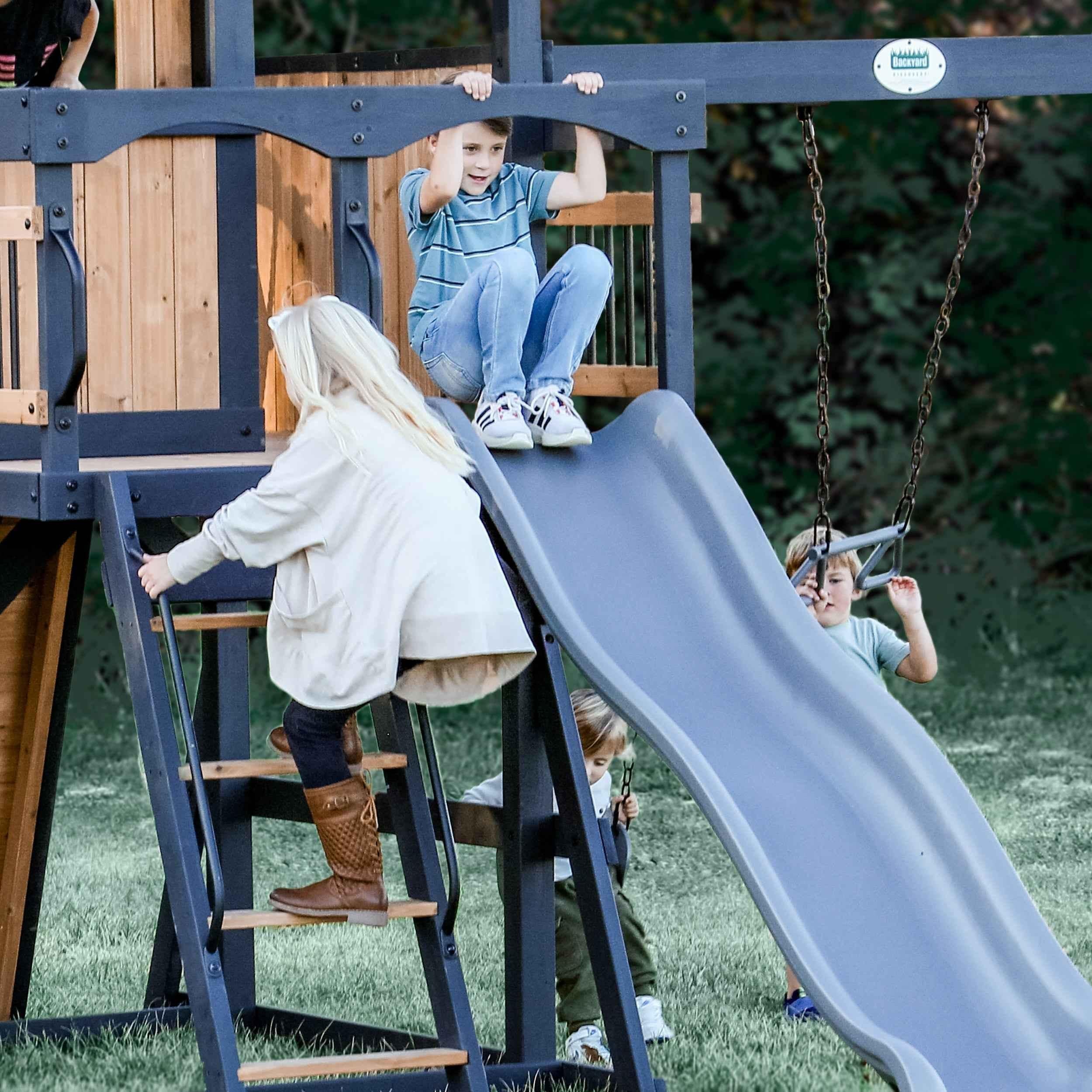 Backyard Discovery Timber Crossing Swing Set.
