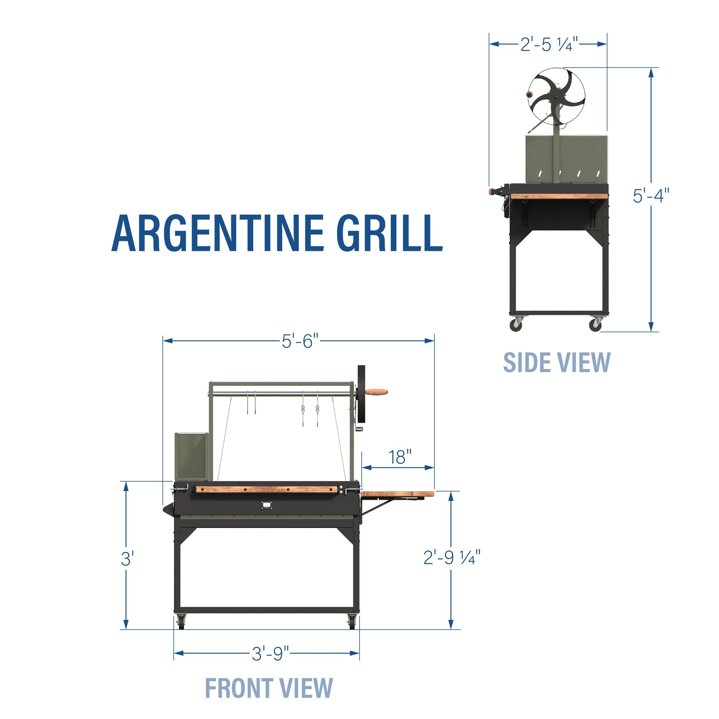 Backyard Discovery Premium Argentine/Santa Maria BBQ Grill with Wood Fire and Charcoal Grill.