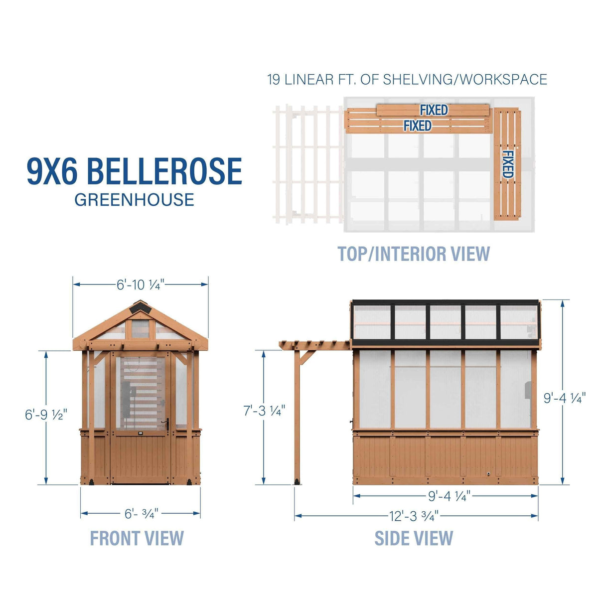 Backyard Discovery 9x6 Bellerose Greenhouse.