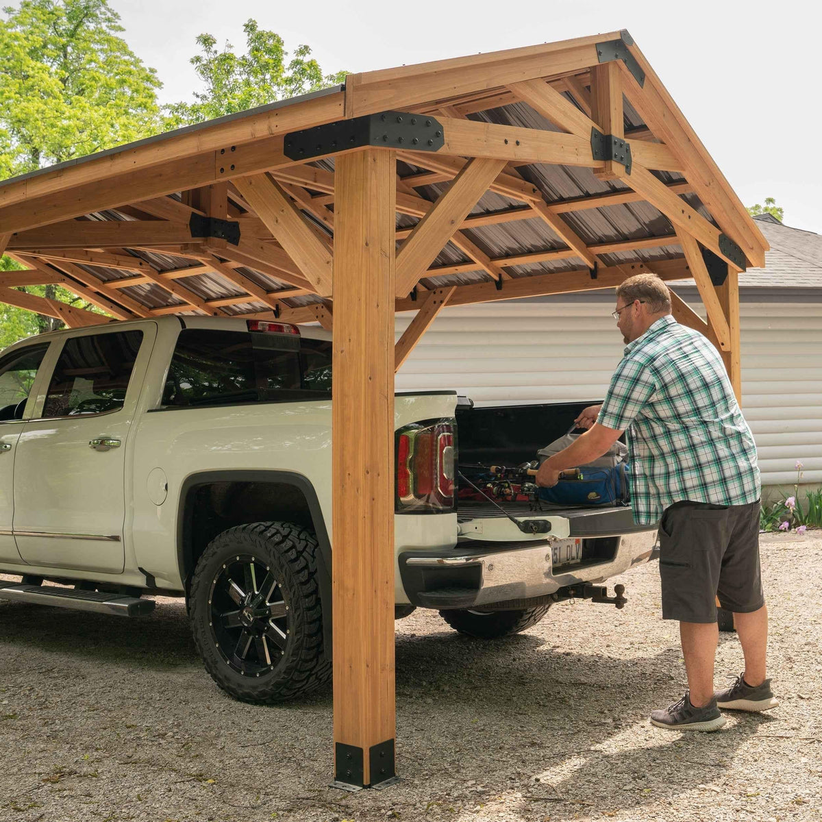 Backyard Discovery 24x12 Norwood Carport/Gazebo.