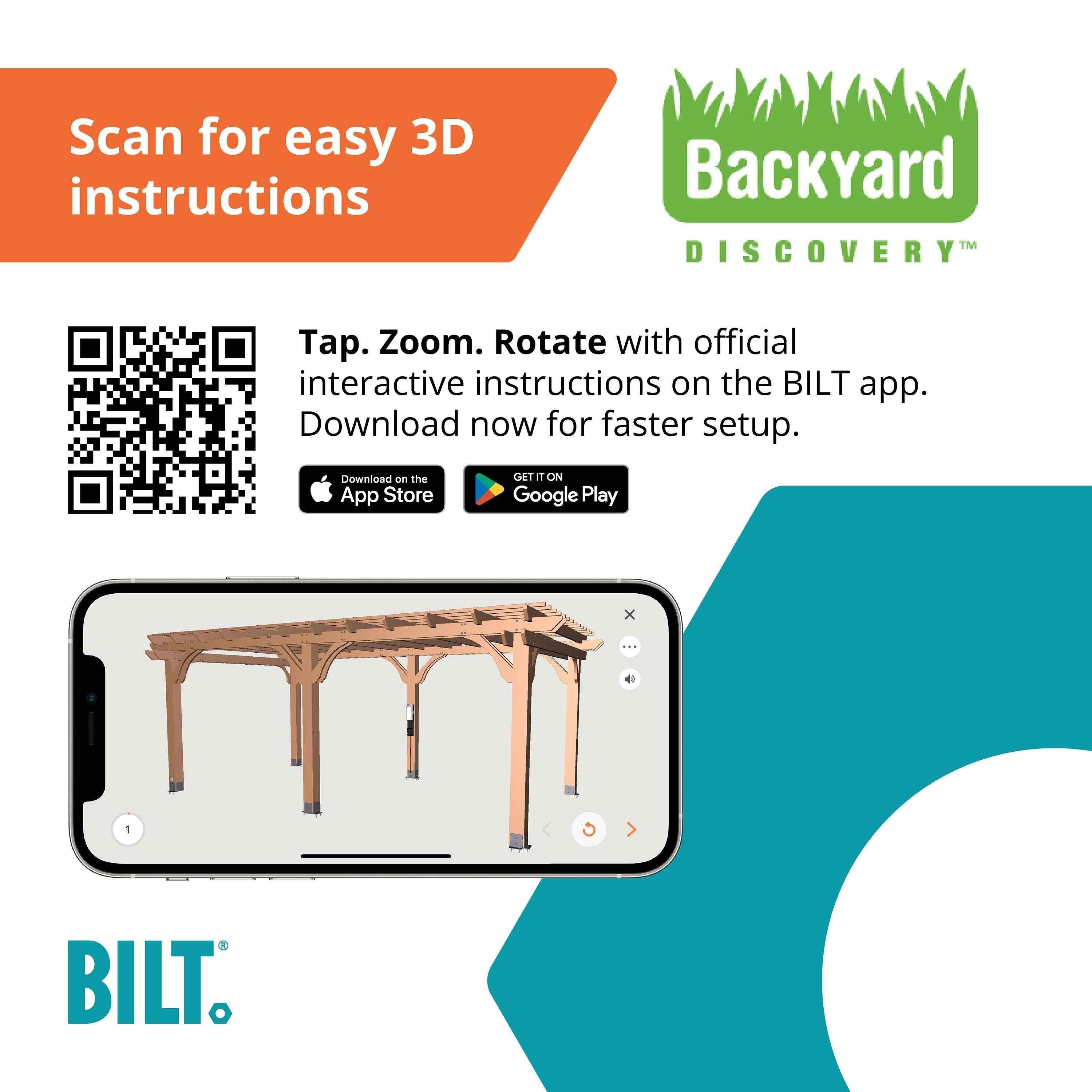 Backyard Discovery 20x12 Beaumont Pergola.