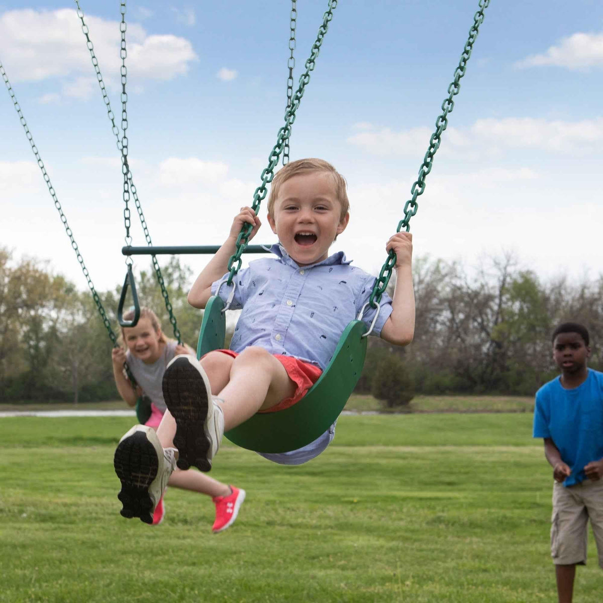 Backyard Discovery Big Brutus Heavy-Duty Metal A-Frame Swing Set.