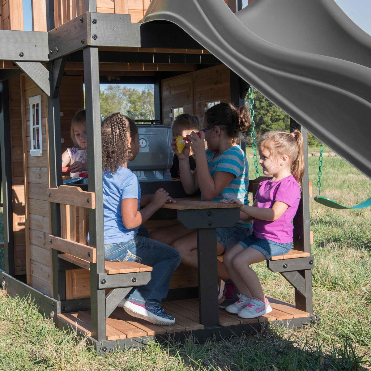 Backyard Discovery Canyon Creek Swing Set.