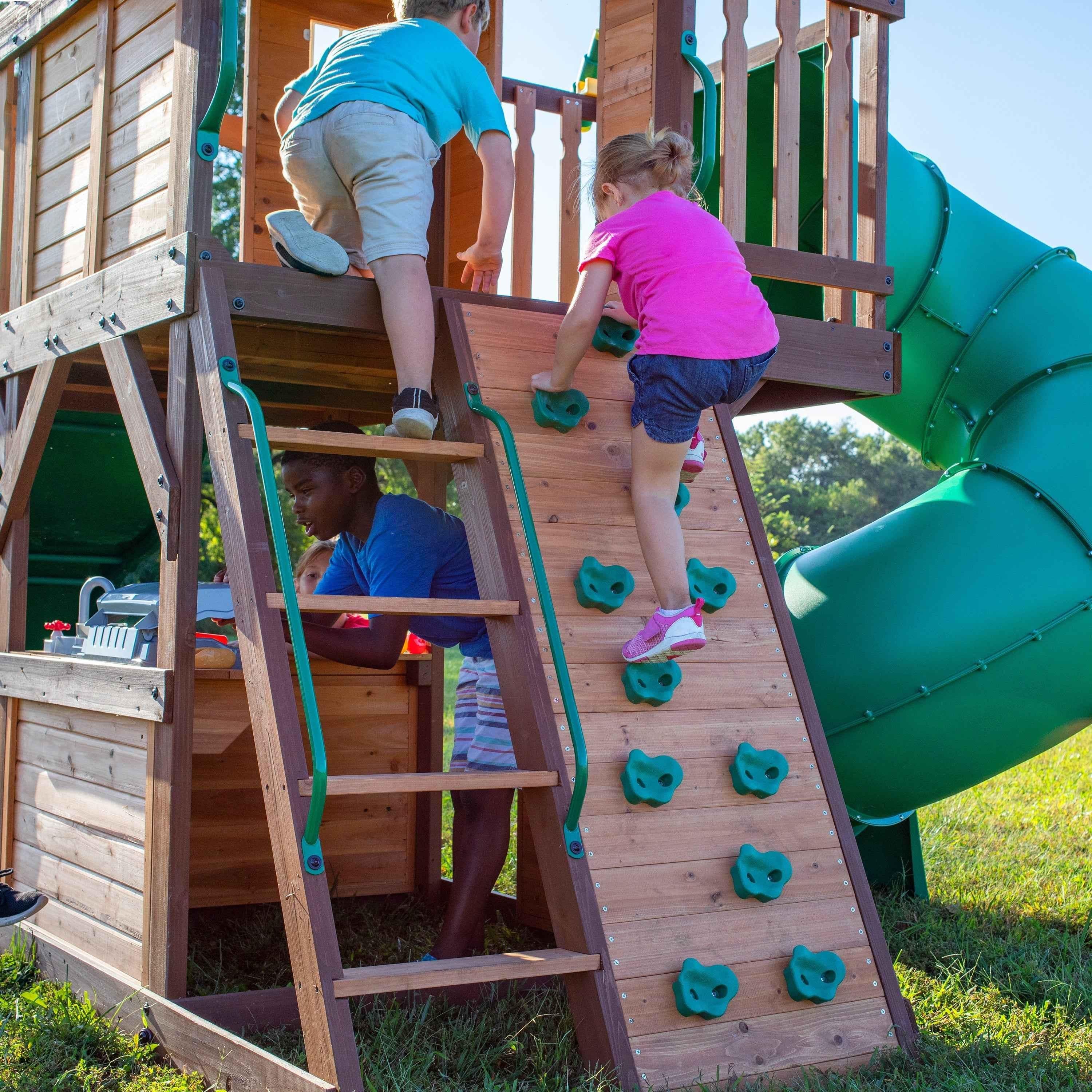 Backyard Discovery Cedar Cove Swing Set.