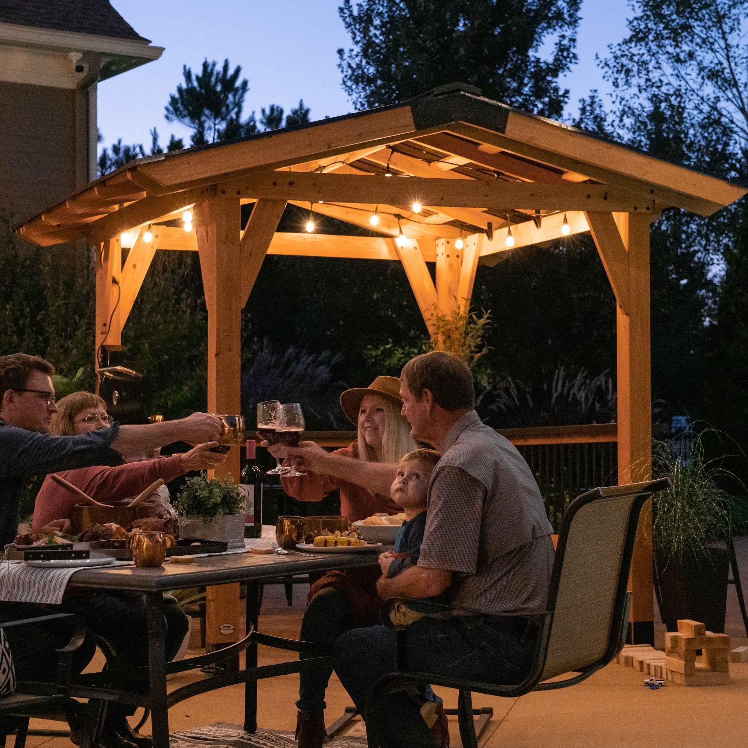 Backyard Discovery Granada Grill Gazebo with Outdoor Bar.