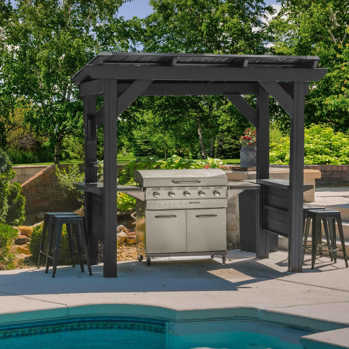 Backyard Discovery Rockport Steel Grill Gazebo.