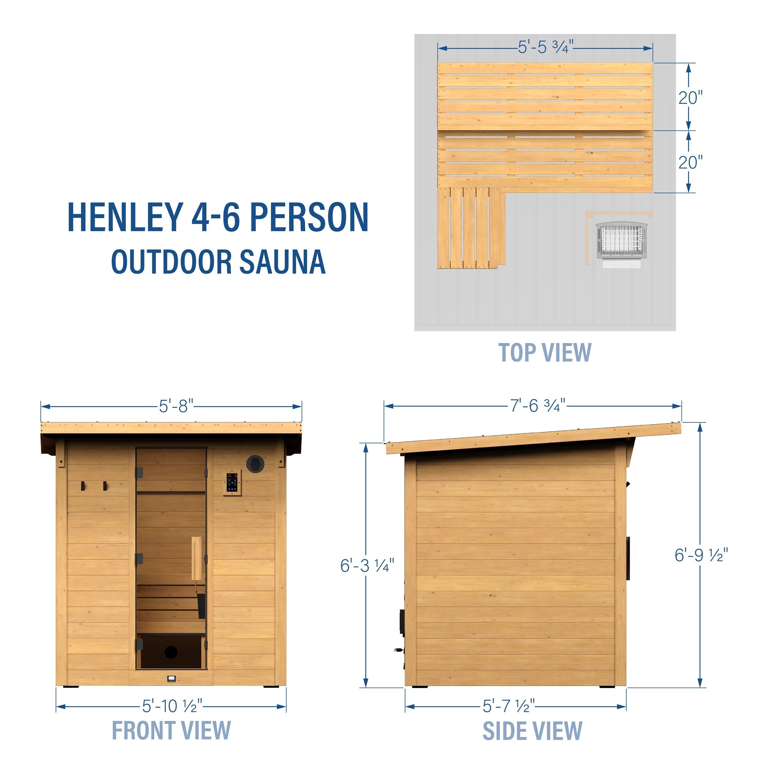 Backyard Discovery Henley Outdoor Cabin Sauna for 4-6