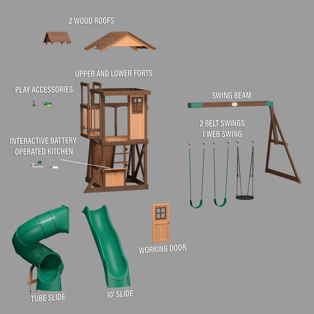 Backyard Discovery Tacoma Falls Swing Set.