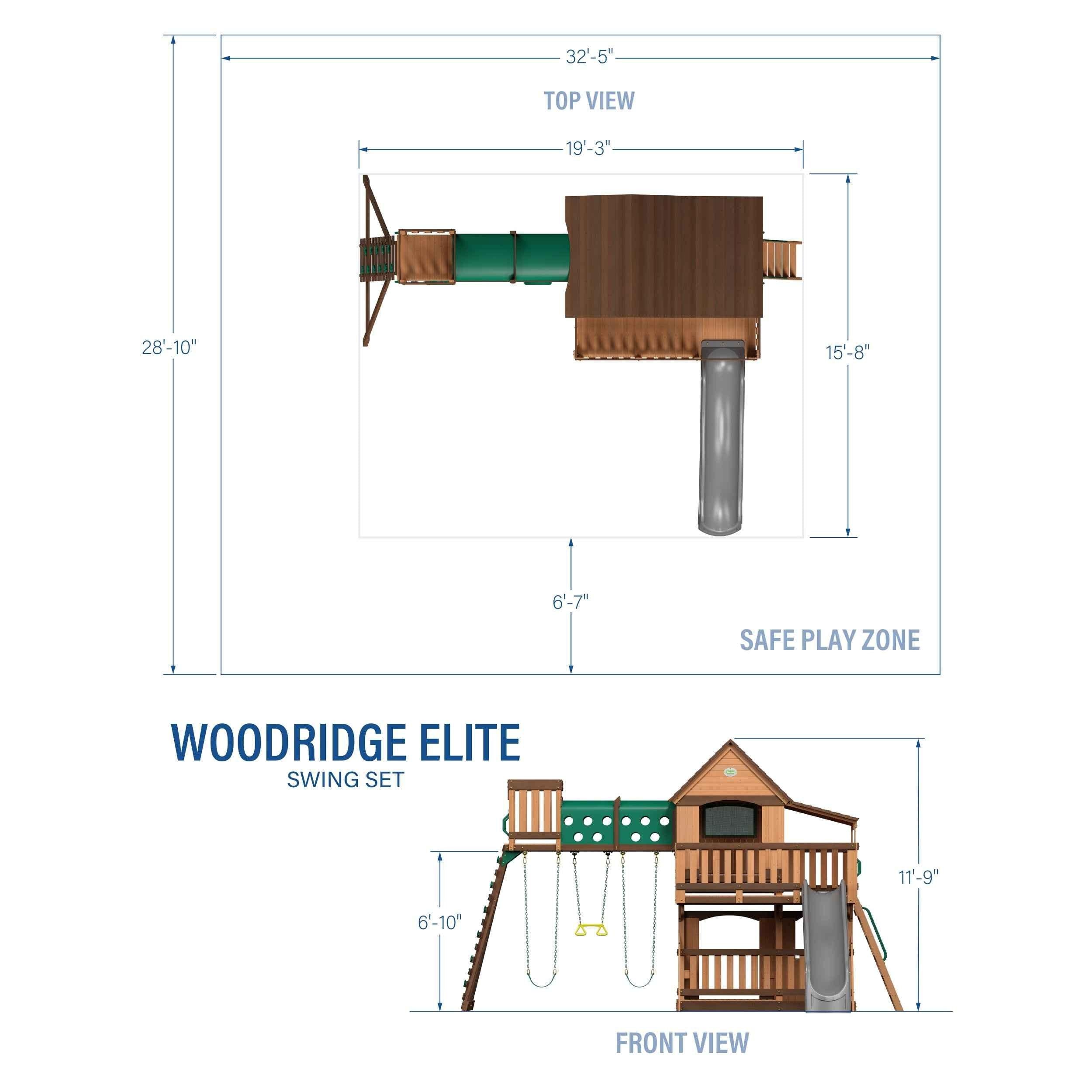 Backyard Discovery Woodridge Elite Swing Set.