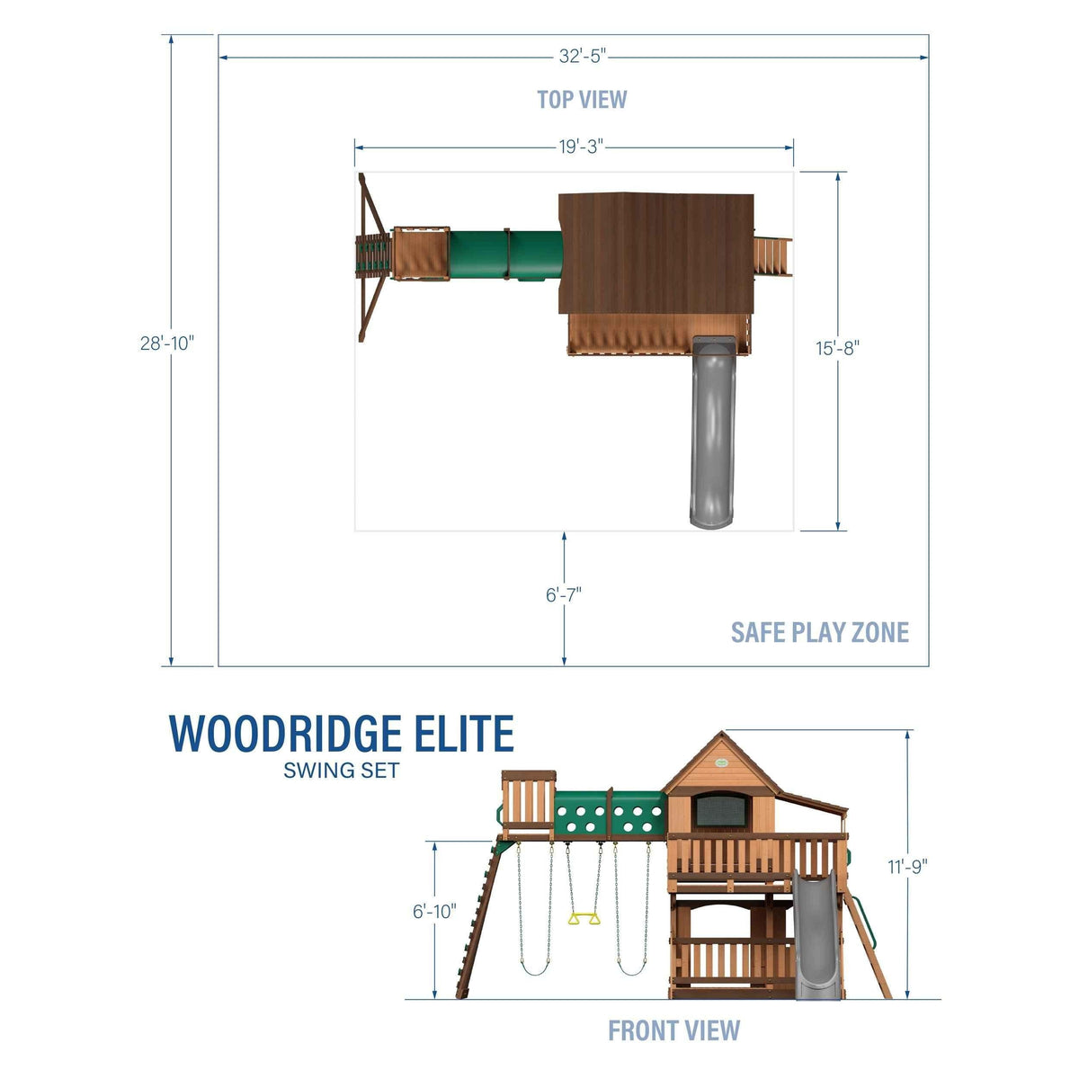 Backyard Discovery Woodridge Elite Swing Set