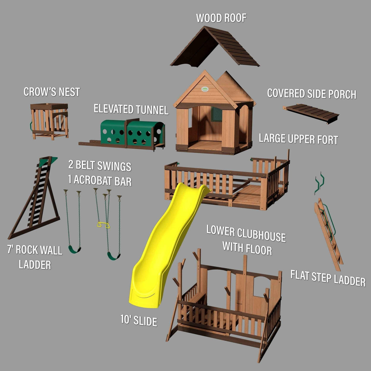 Backyard Discovery Woodridge Elite Swing Set