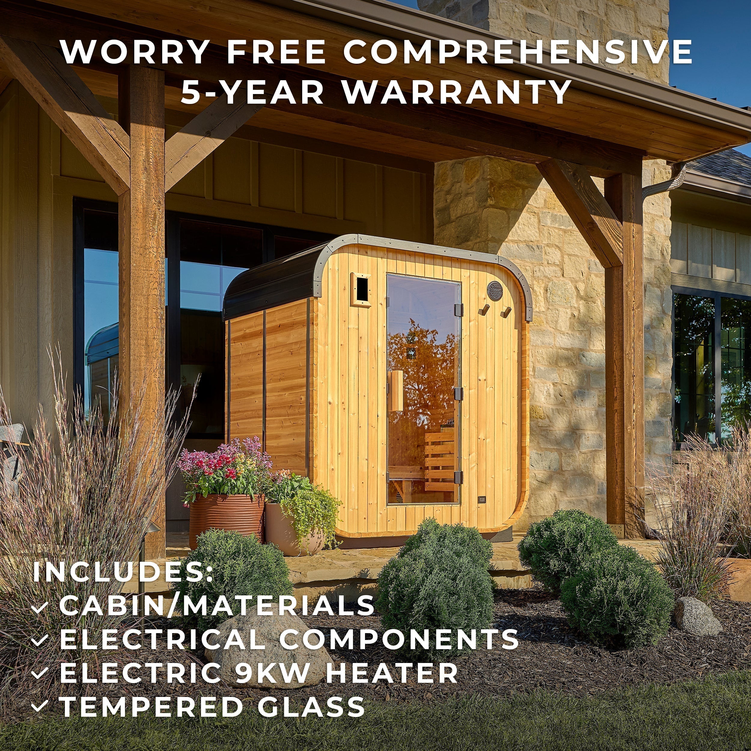 Backyard Discovery Lennon Outdoor Cube Sauna for 2-4 People