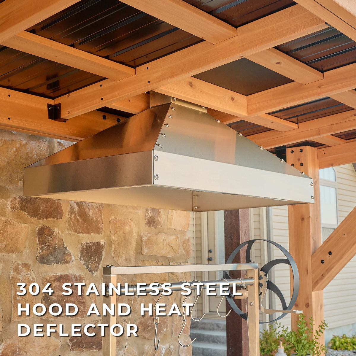 Backyard Discovery Timber Rock Outdoor Argentine Grill Cook Station