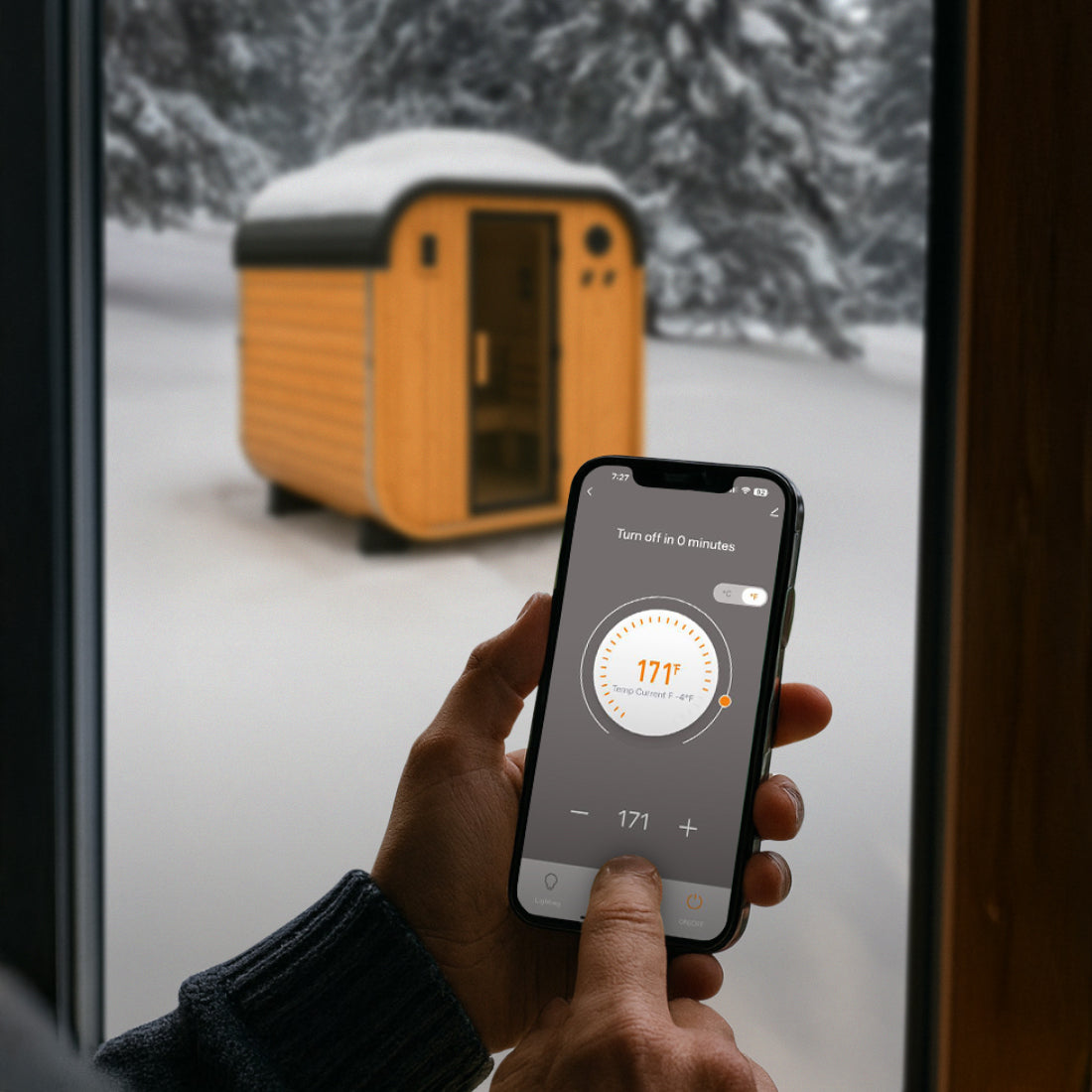 Lennon Step Into Warmth WiFi smart control preheat phone