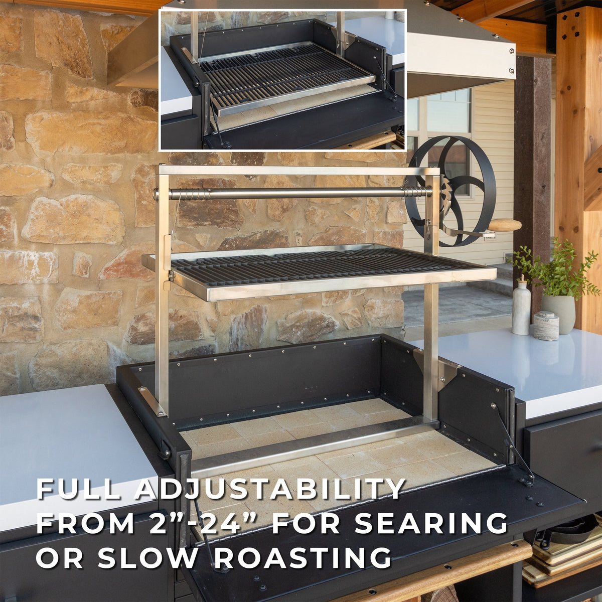 Backyard Discovery Timber Rock Outdoor Argentine Grill Cook Station
