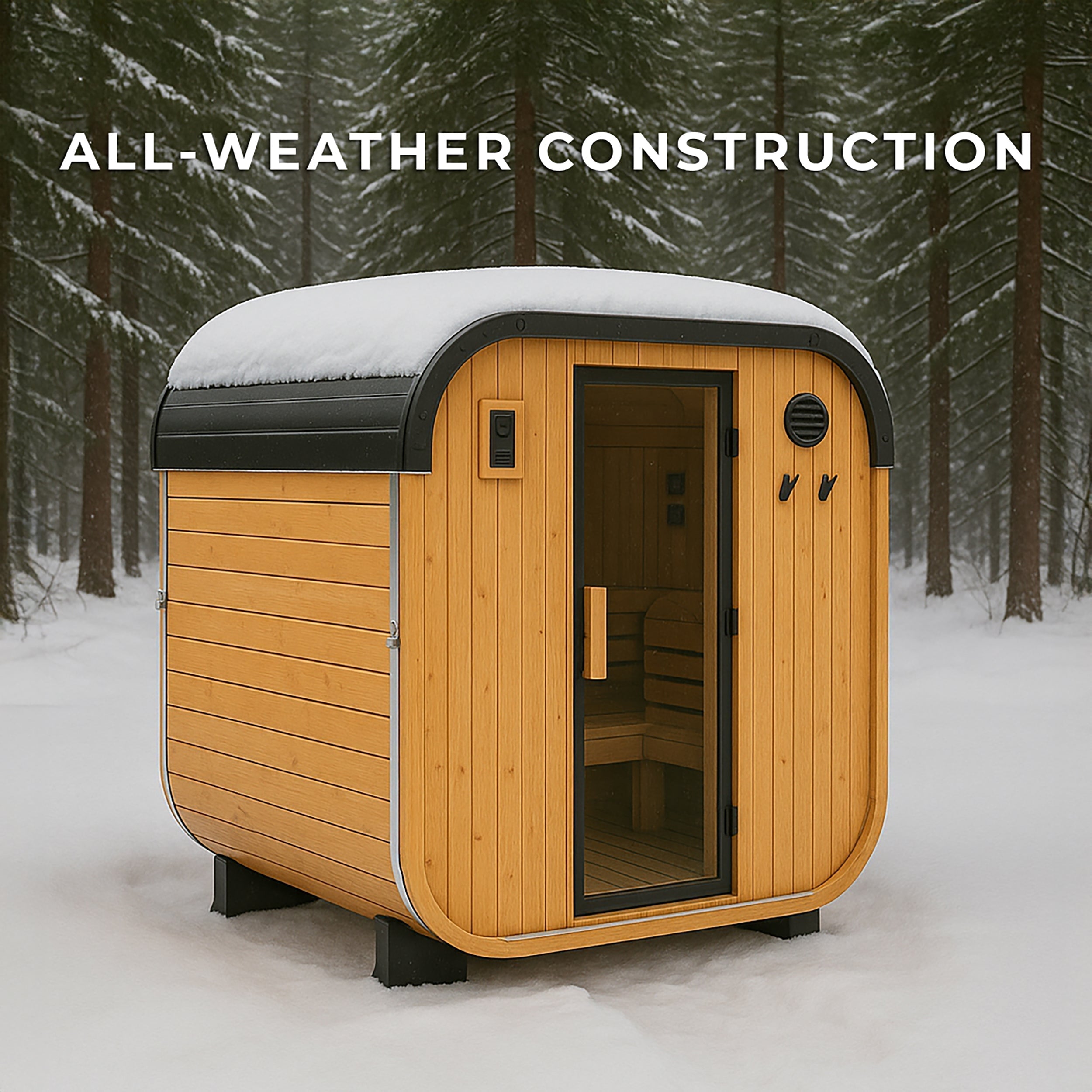 Backyard Discovery Lennon Outdoor Cube Sauna for 2-4 People