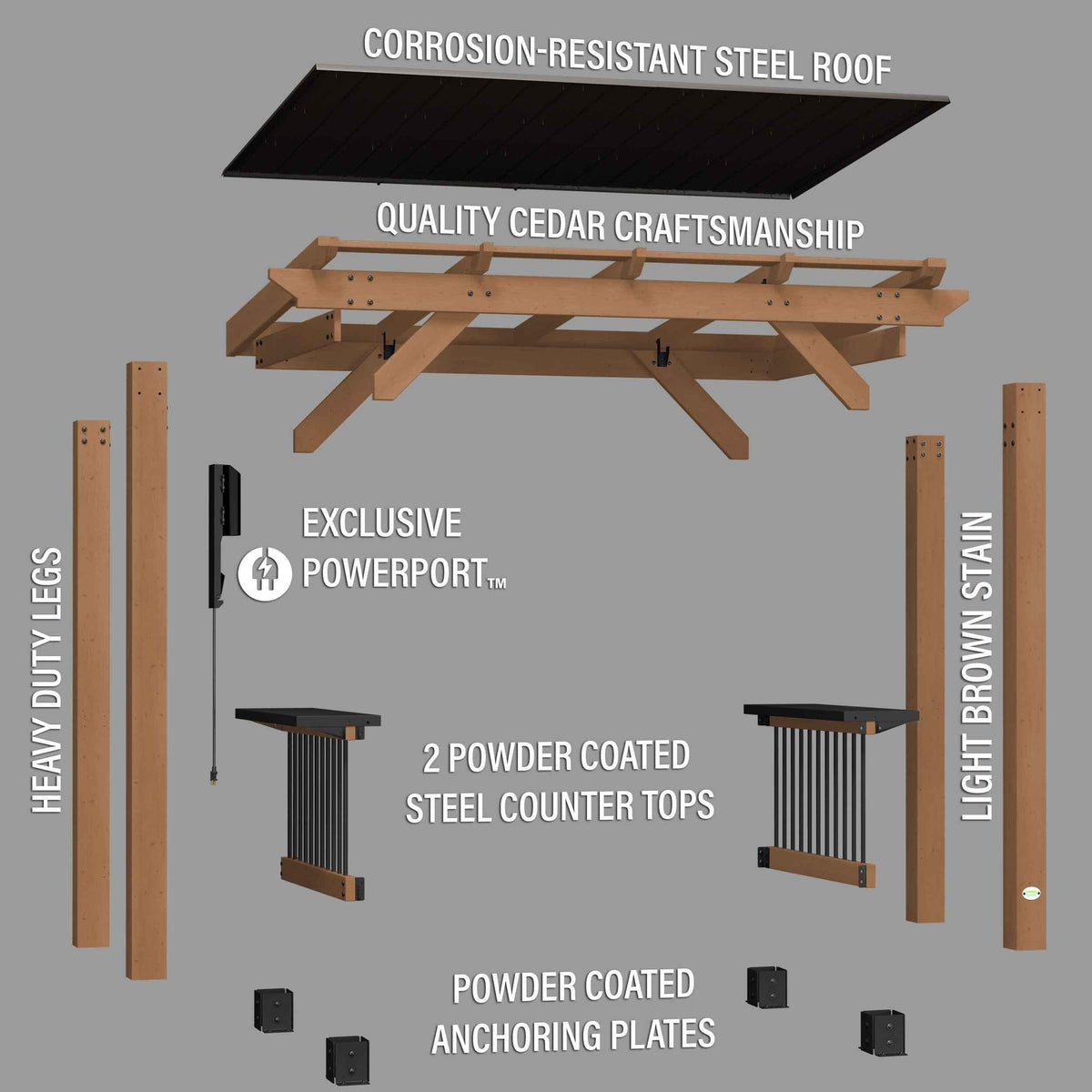 Backyard Discovery Saxony Grill Gazebo.