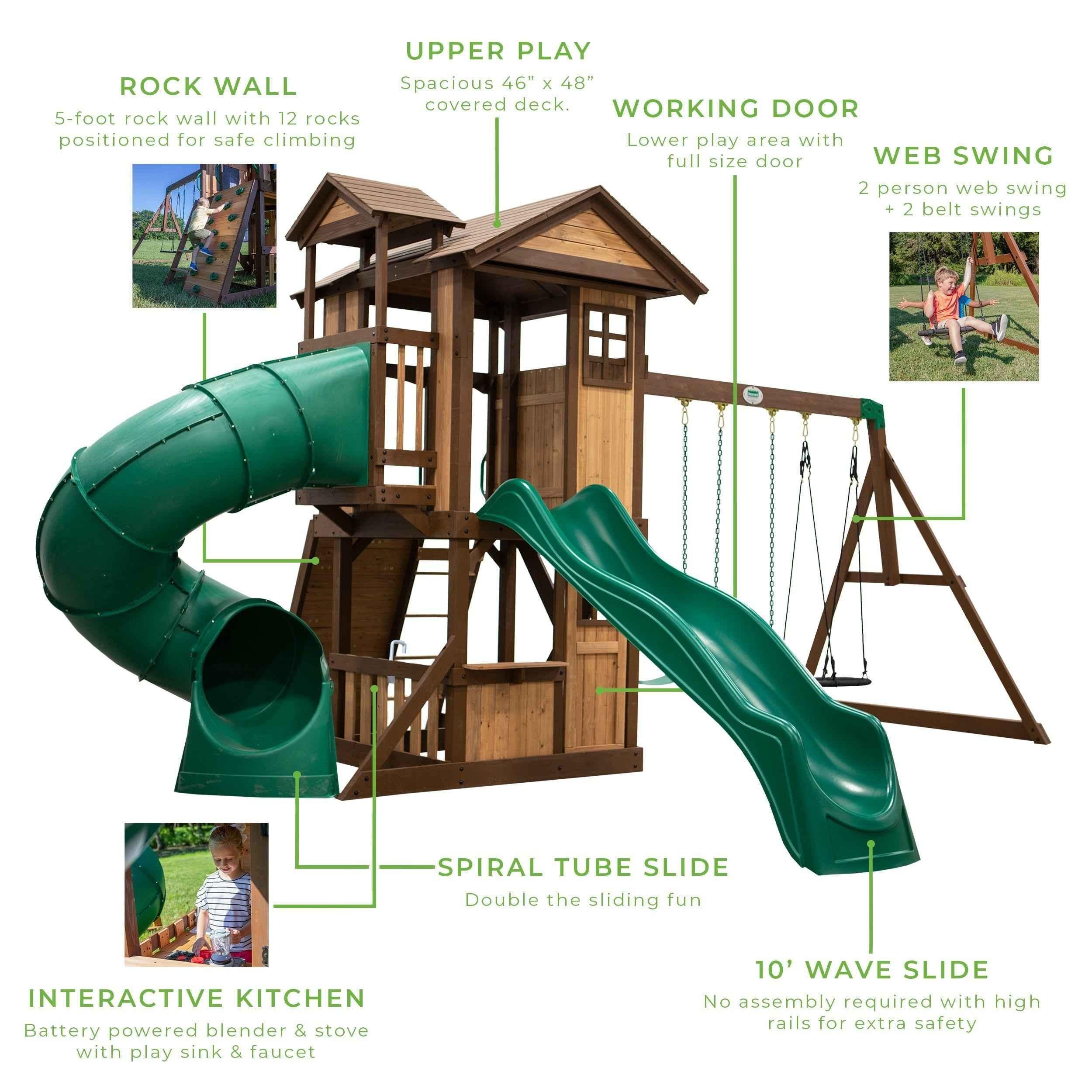 Backyard Discovery Tacoma Falls Swing Set.