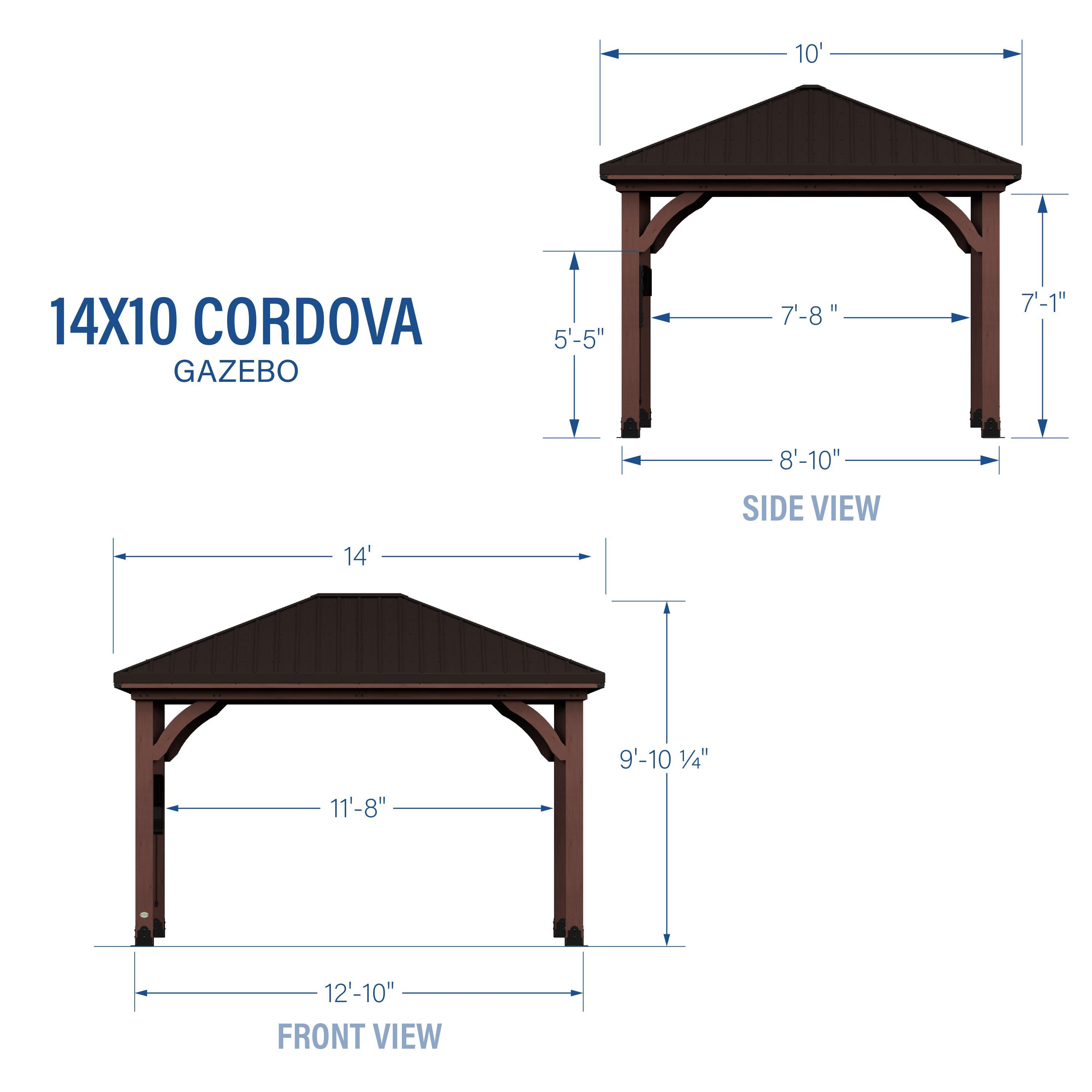 Backyard Discovery 14x10 Cordova-Dark Brown.