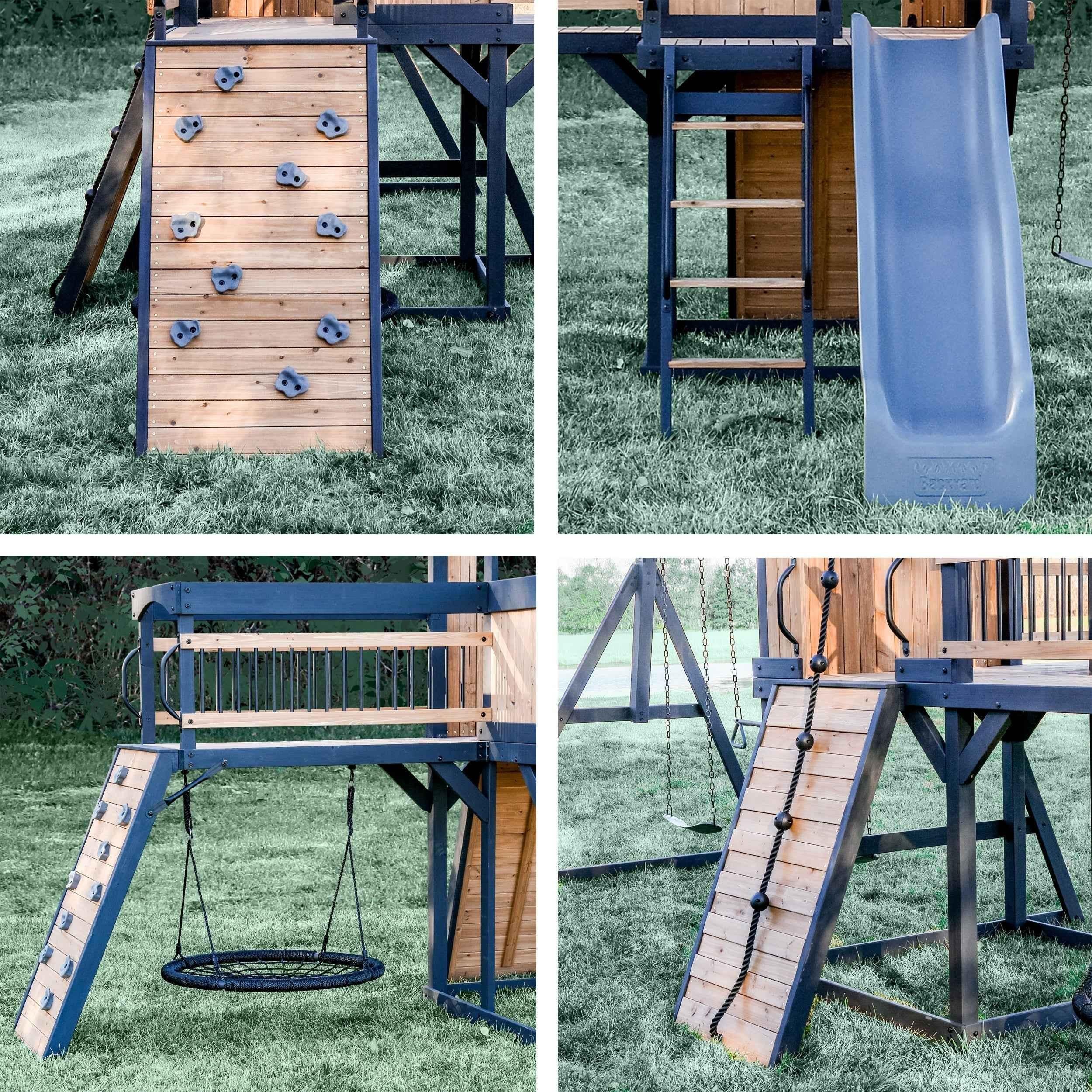 Backyard Discovery Timber Crossing Swing Set.