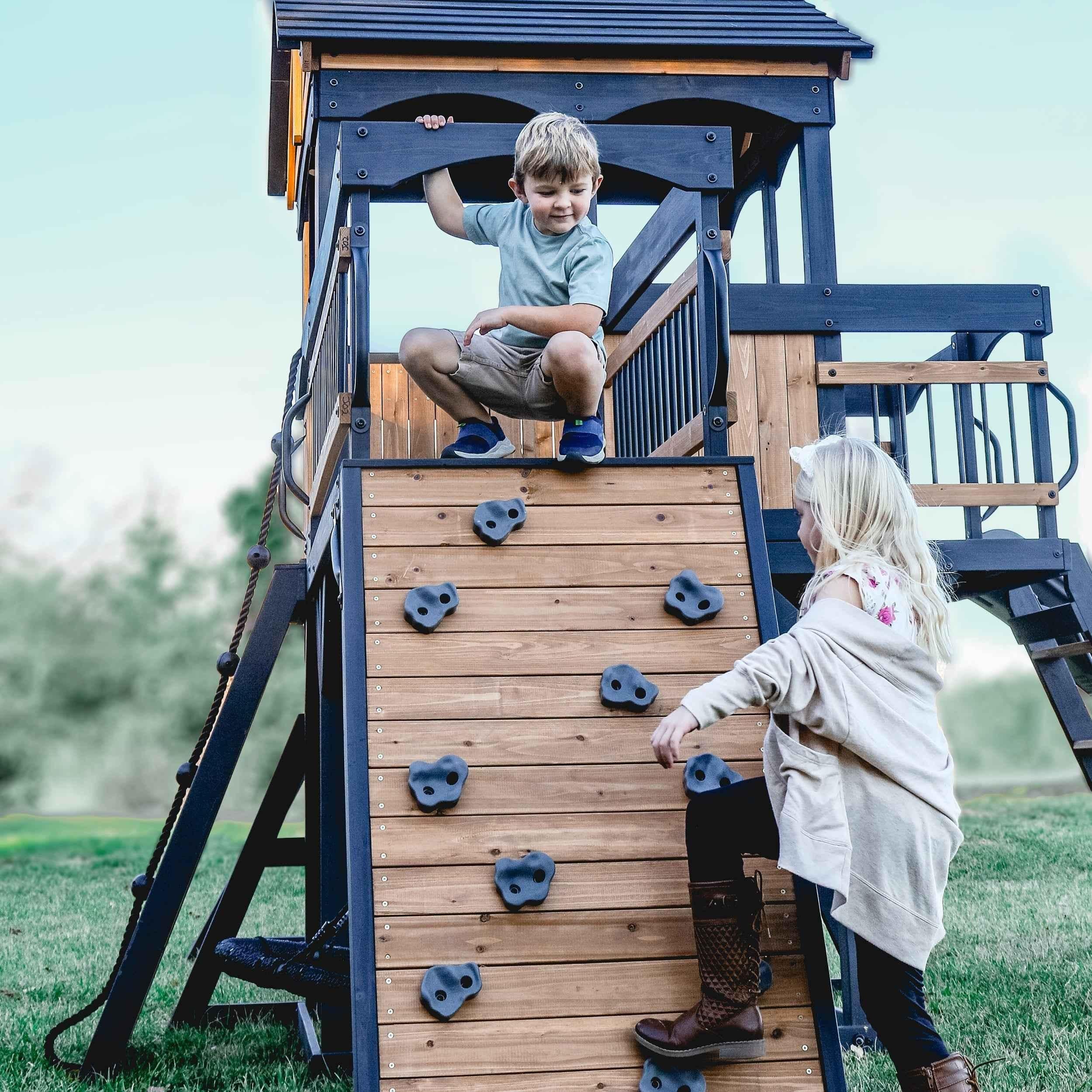 Backyard Discovery Timber Crossing Swing Set.