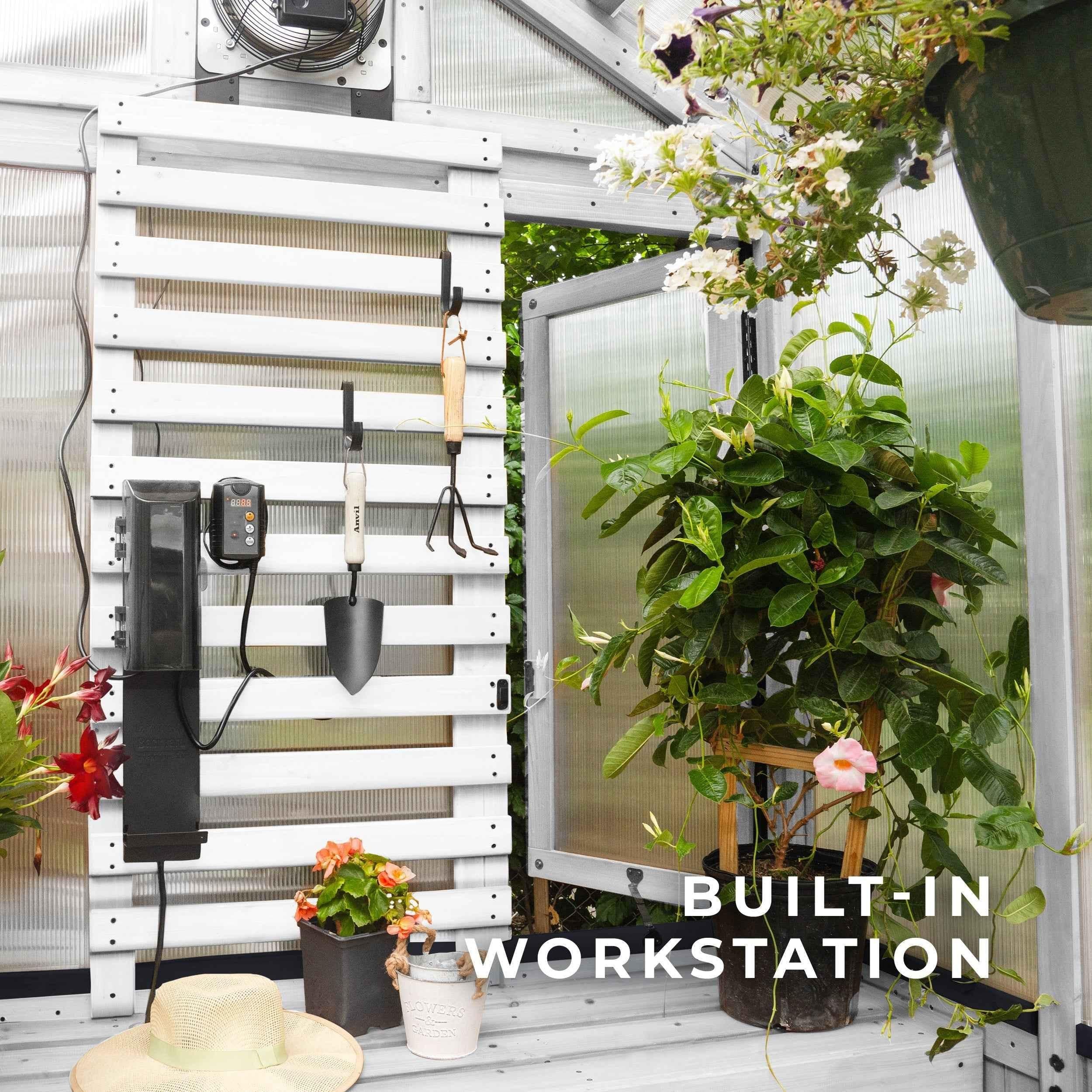 Backyard Discovery 9x6 White Bellerose Greenhouse.