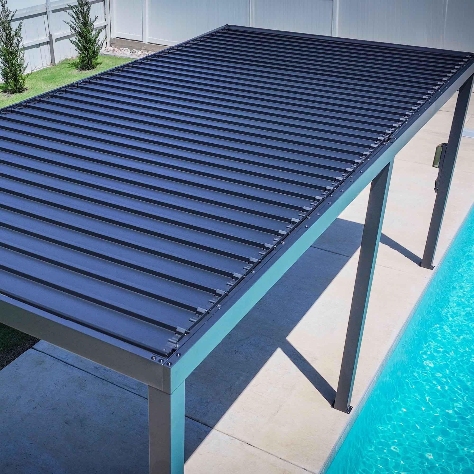 Backyard Discovery 20x10 Sarasota Steel Louvered Pergola.