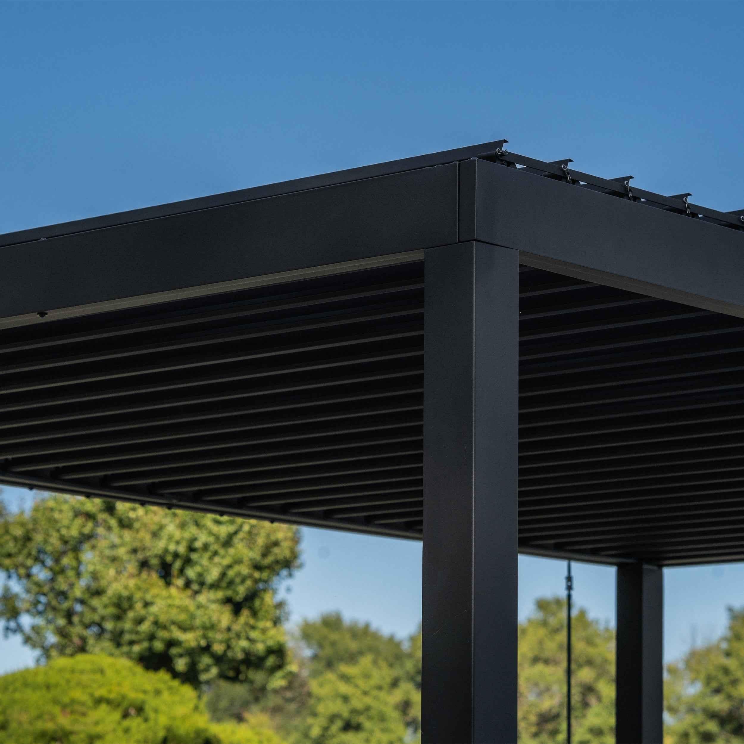 Backyard Discovery 12x10 Sarasota Steel Louvered Pergola.