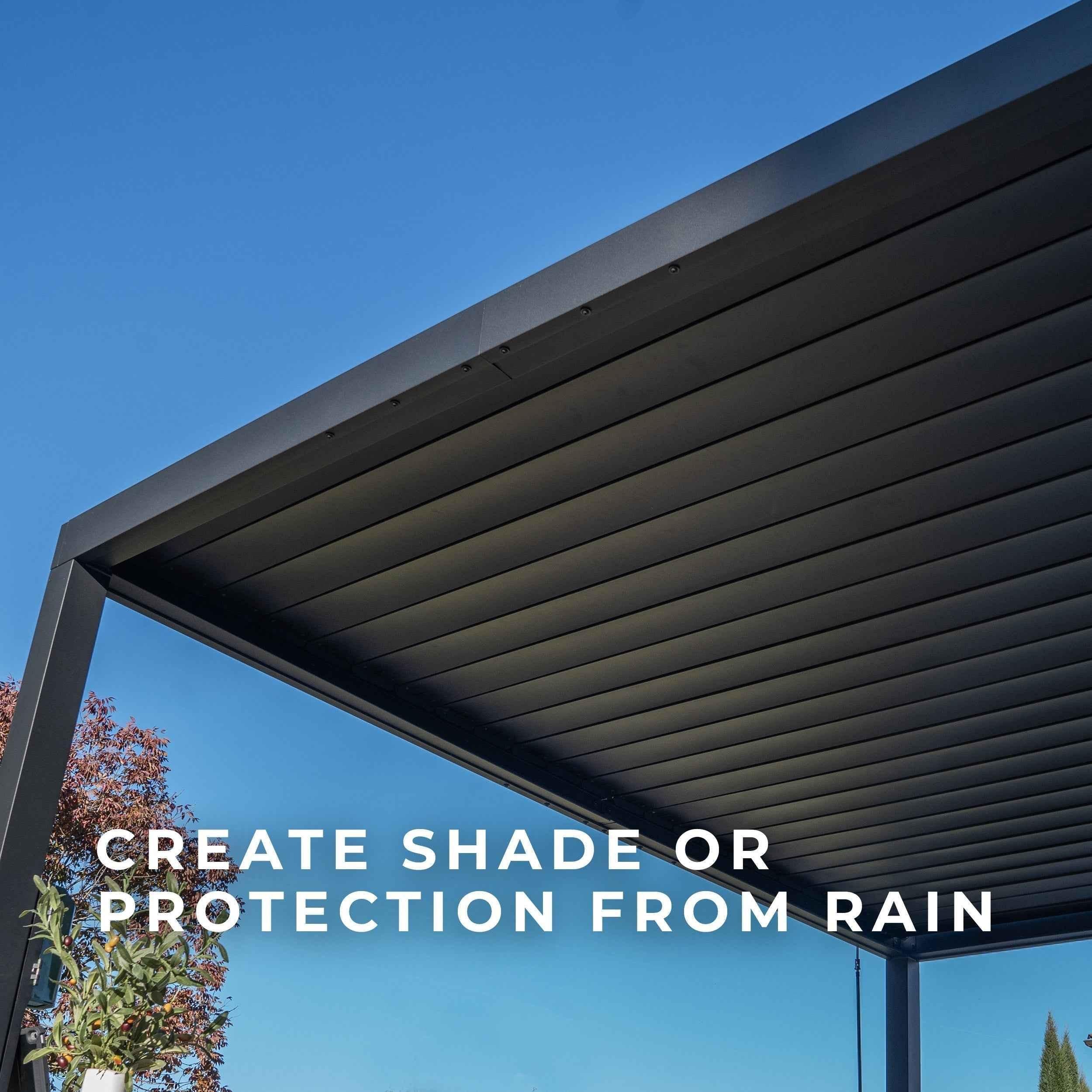 Backyard Discovery 18x10 Sarasota Steel Louvered Pergola.