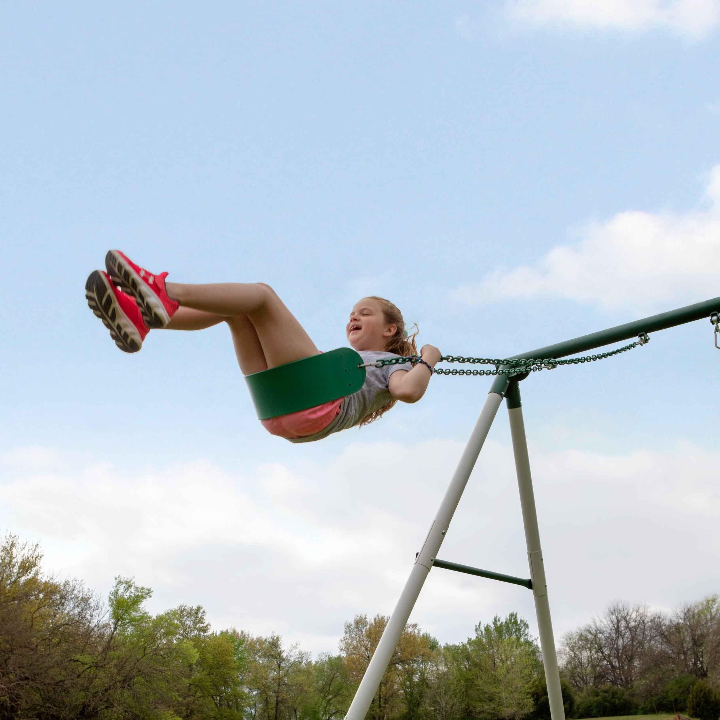 Backyard Discovery Big Brutus Heavy-Duty Metal A-Frame Swing Set.