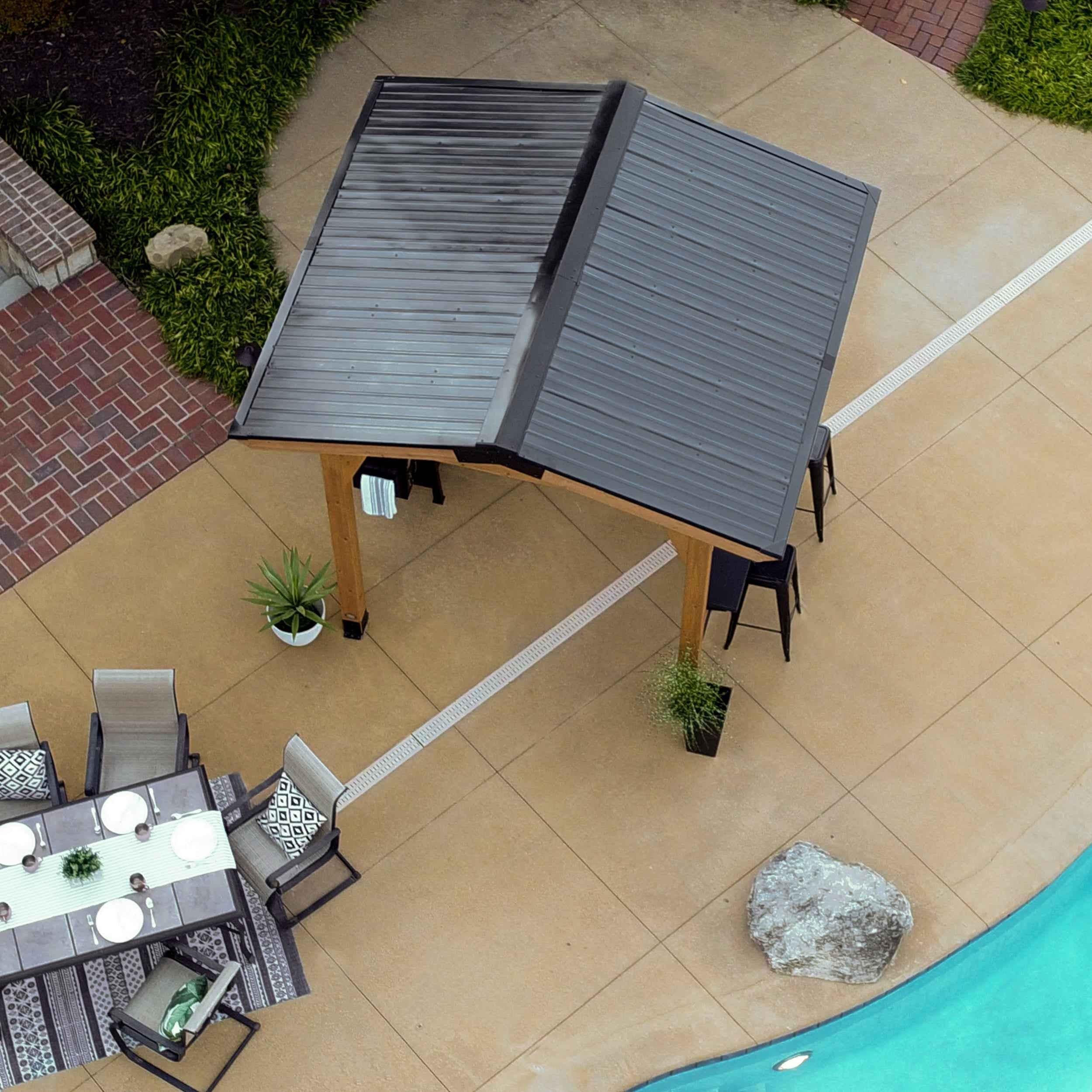 Backyard Discovery Granada Grill Gazebo with Outdoor Bar.