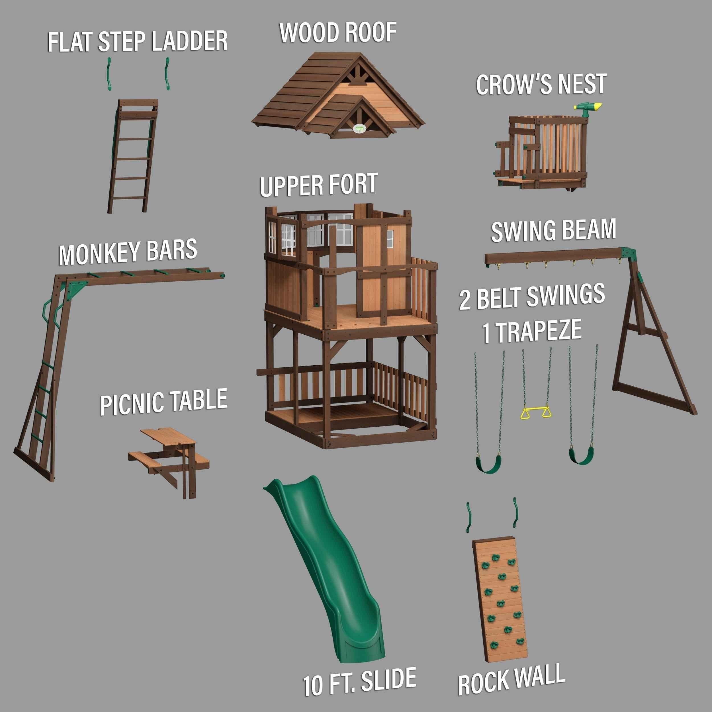 Backyard Discovery Skyfort II with Wave Slide