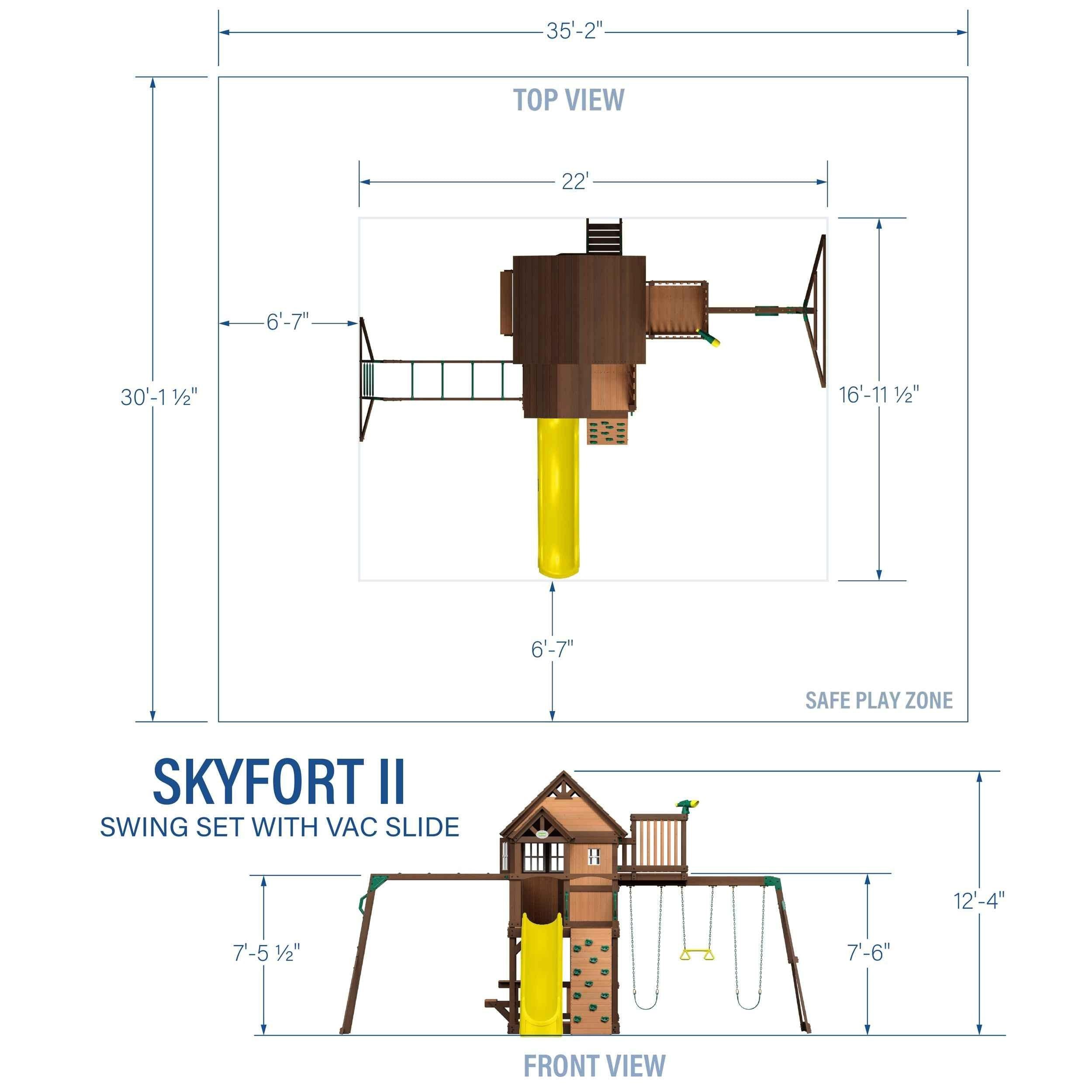 Backyard Discovery Skyfort II with Wave Slide