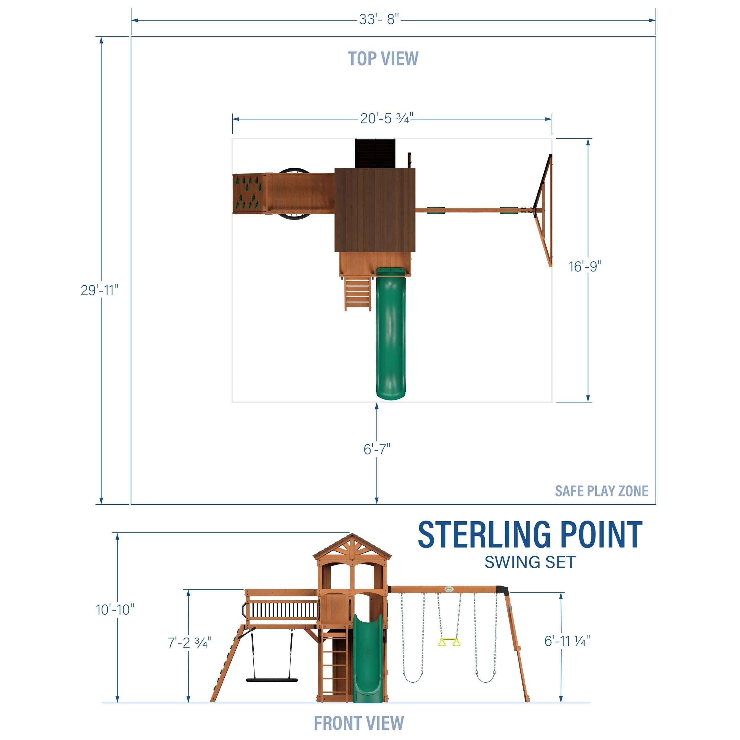 Backyard Discovery Sterling Point Swing Set.
