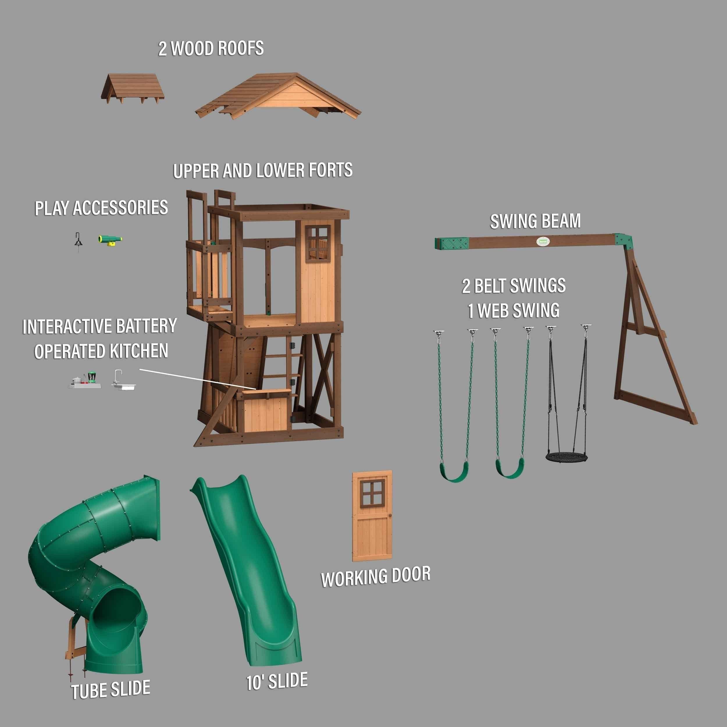 Backyard Discovery Tacoma Falls Swing Set.