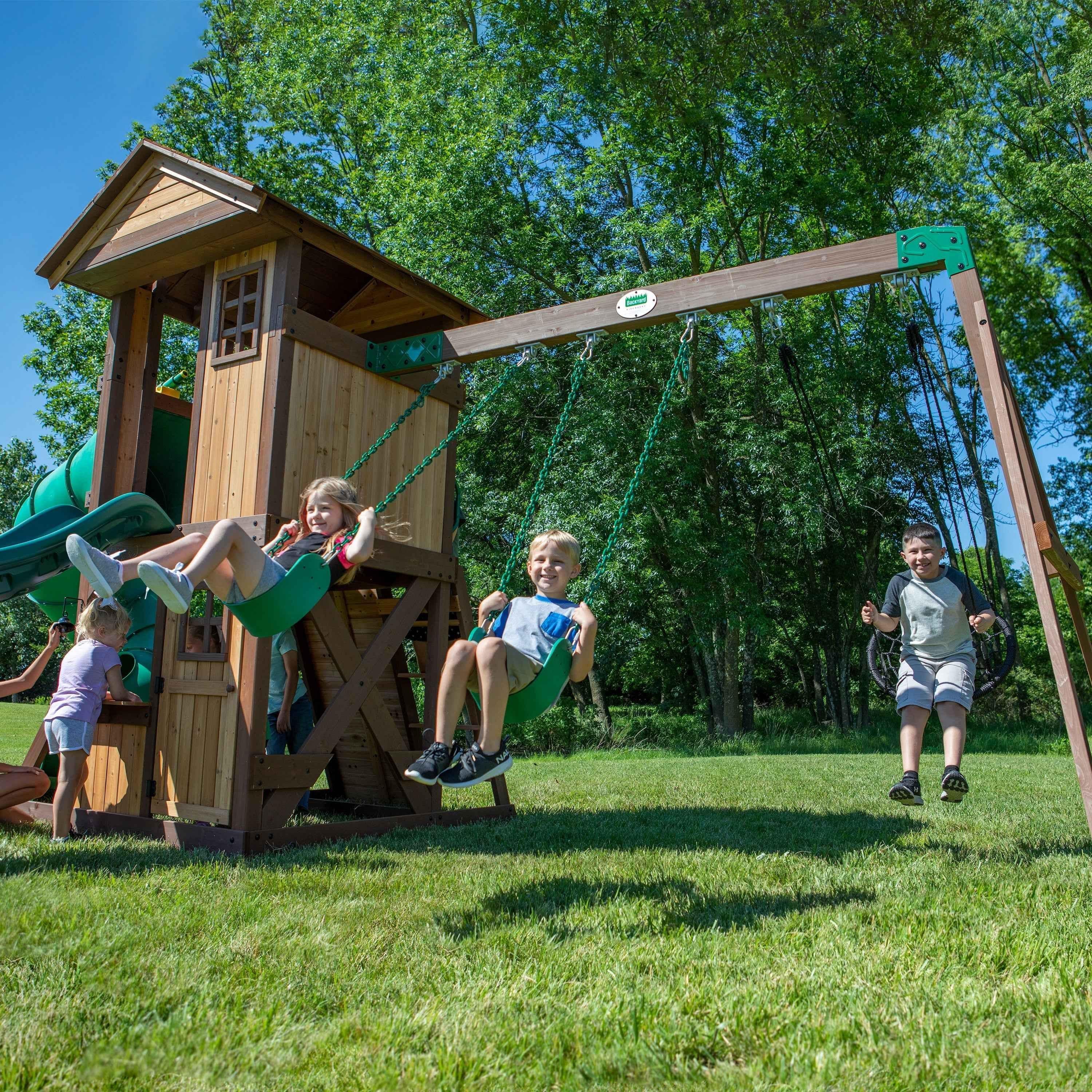 Backyard Discovery Tacoma Falls Swing Set.