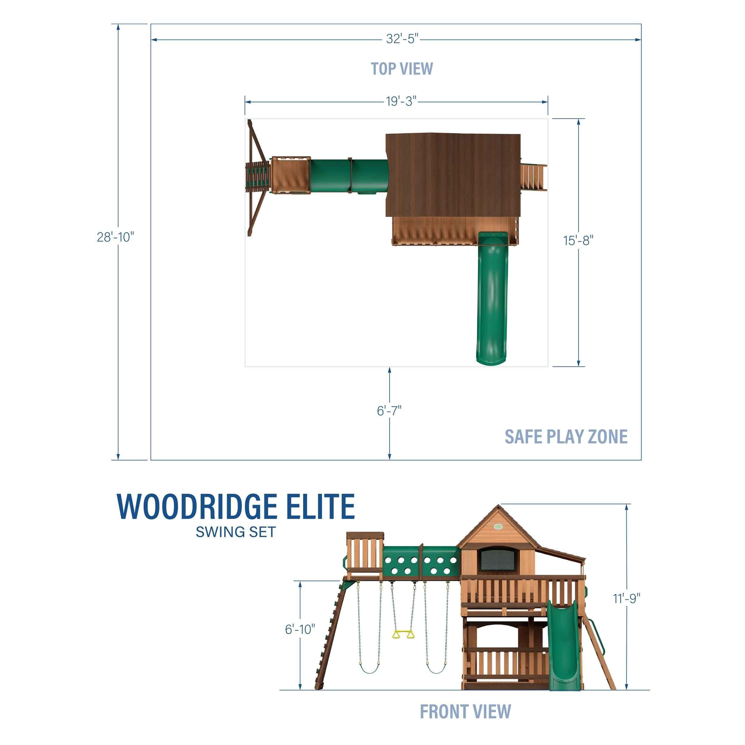 Backyard Discovery Woodridge Elite Swing Set.