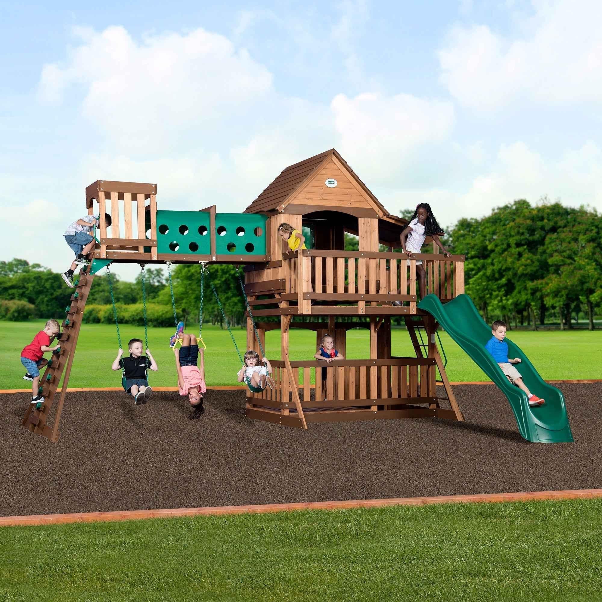 Backyard Discovery Woodridge Elite Swing Set.