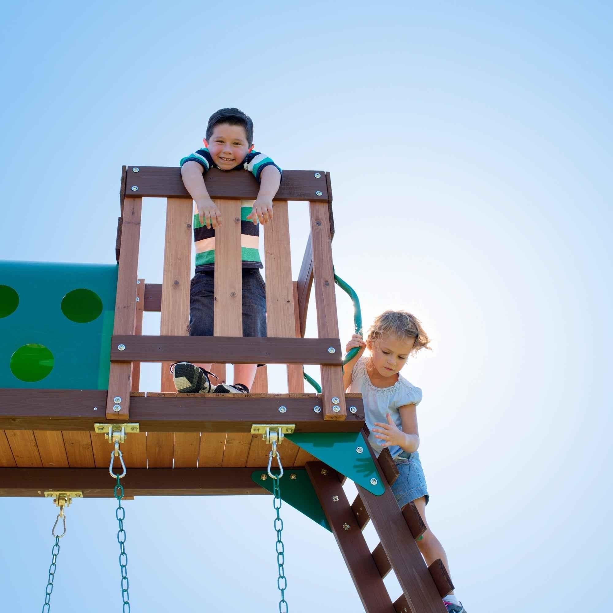 Backyard Discovery Woodridge Elite Swing Set.