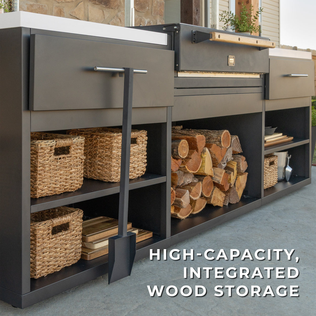 Backyard Discovery Timber Rock Outdoor Argentine Grill Cook Station