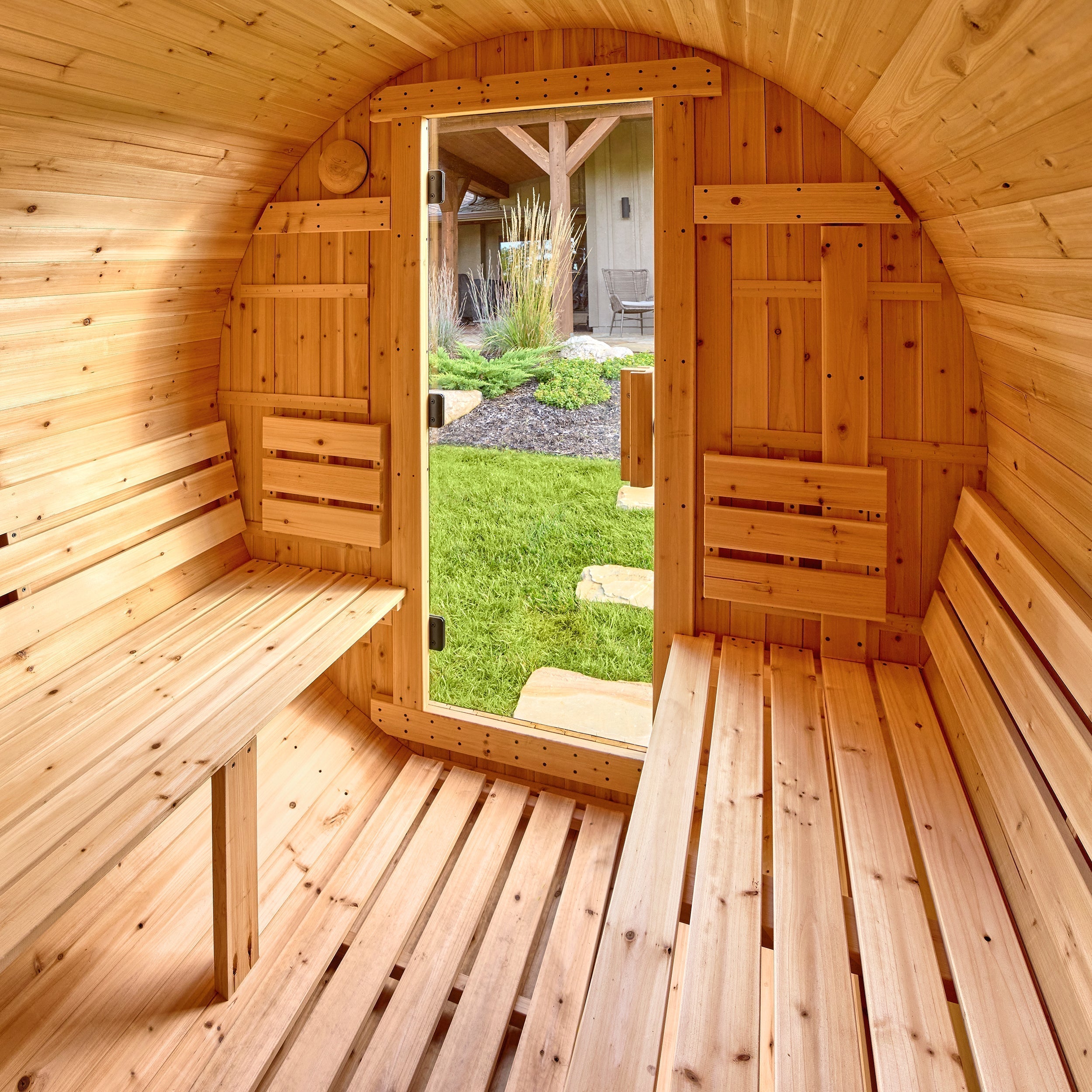 Backyard Discovery Paxton Outdoor Barrel Sauna for 4-6