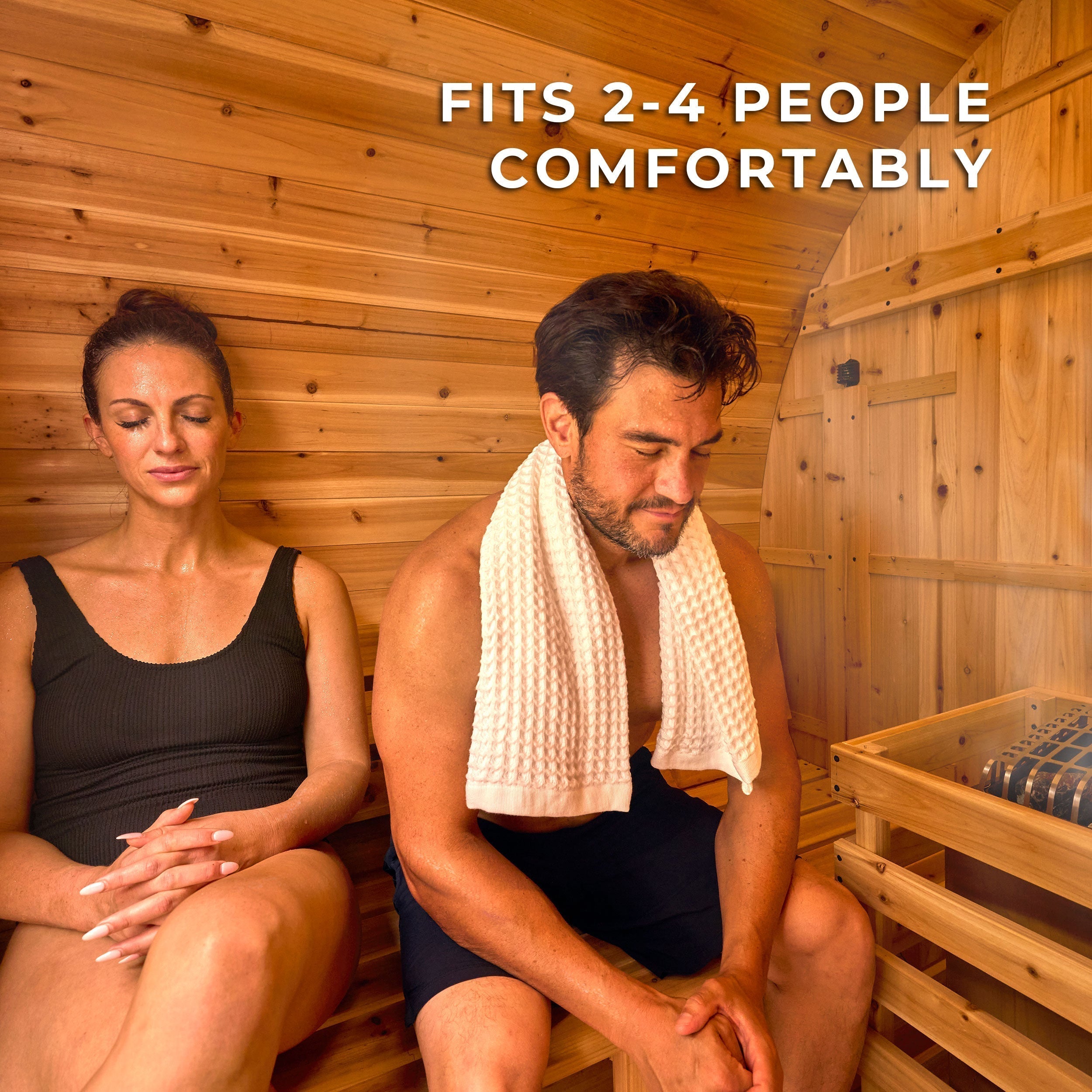 Backyard Discovery Paxton Outdoor Barrel Sauna for 2-4