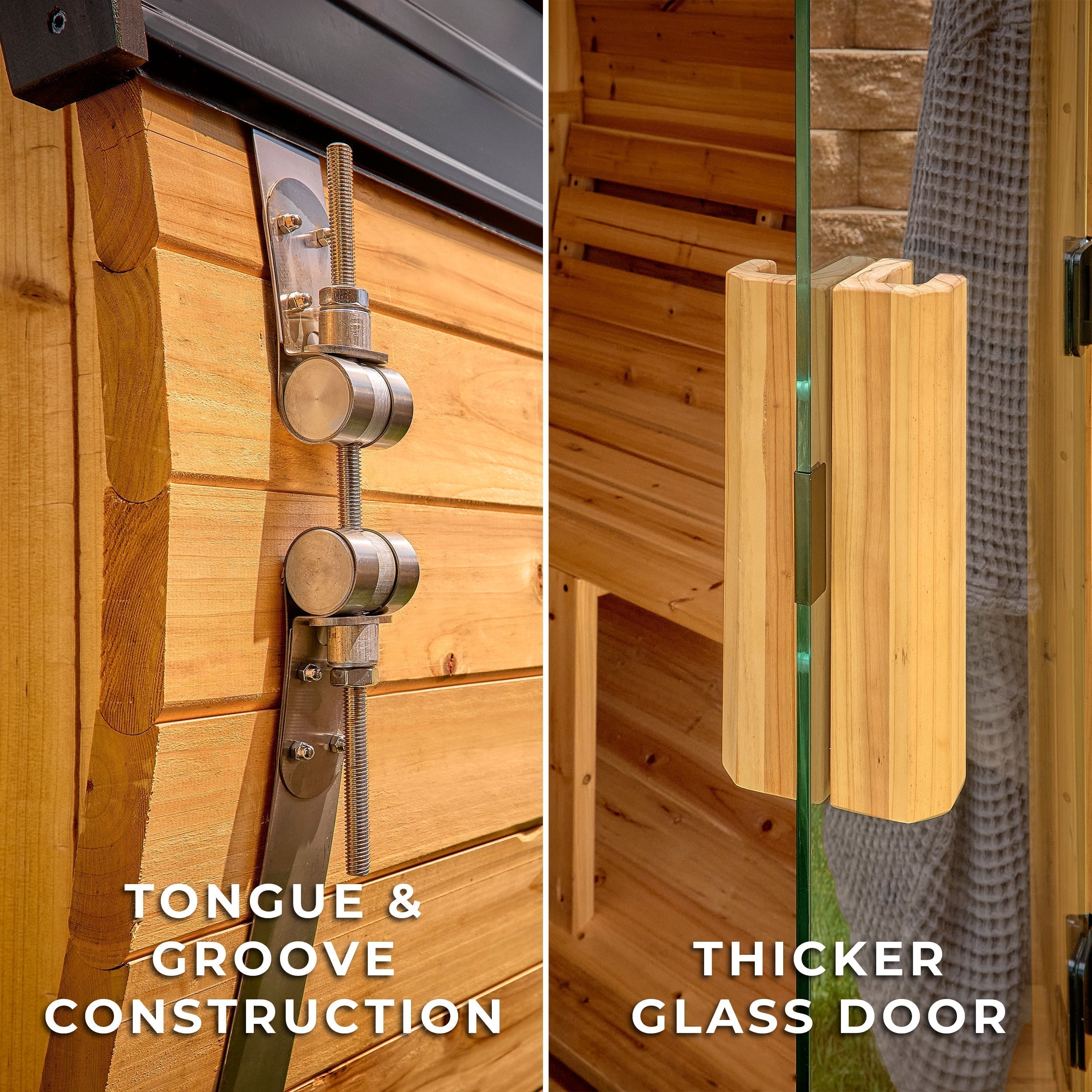 Backyard Discovery Paxton Outdoor Barrel Sauna with Porch