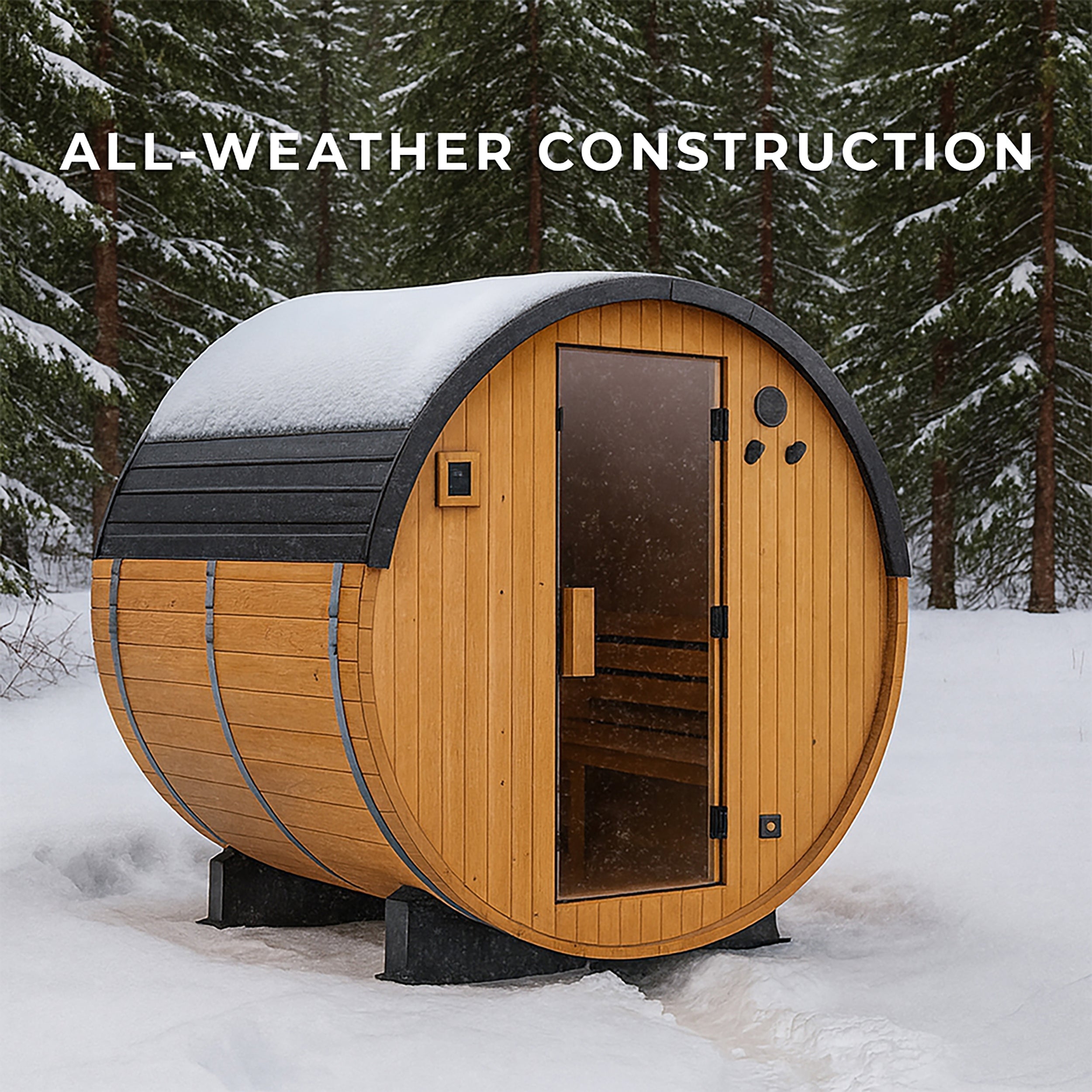 Backyard Discovery Paxton Outdoor Barrel Sauna for 2-4